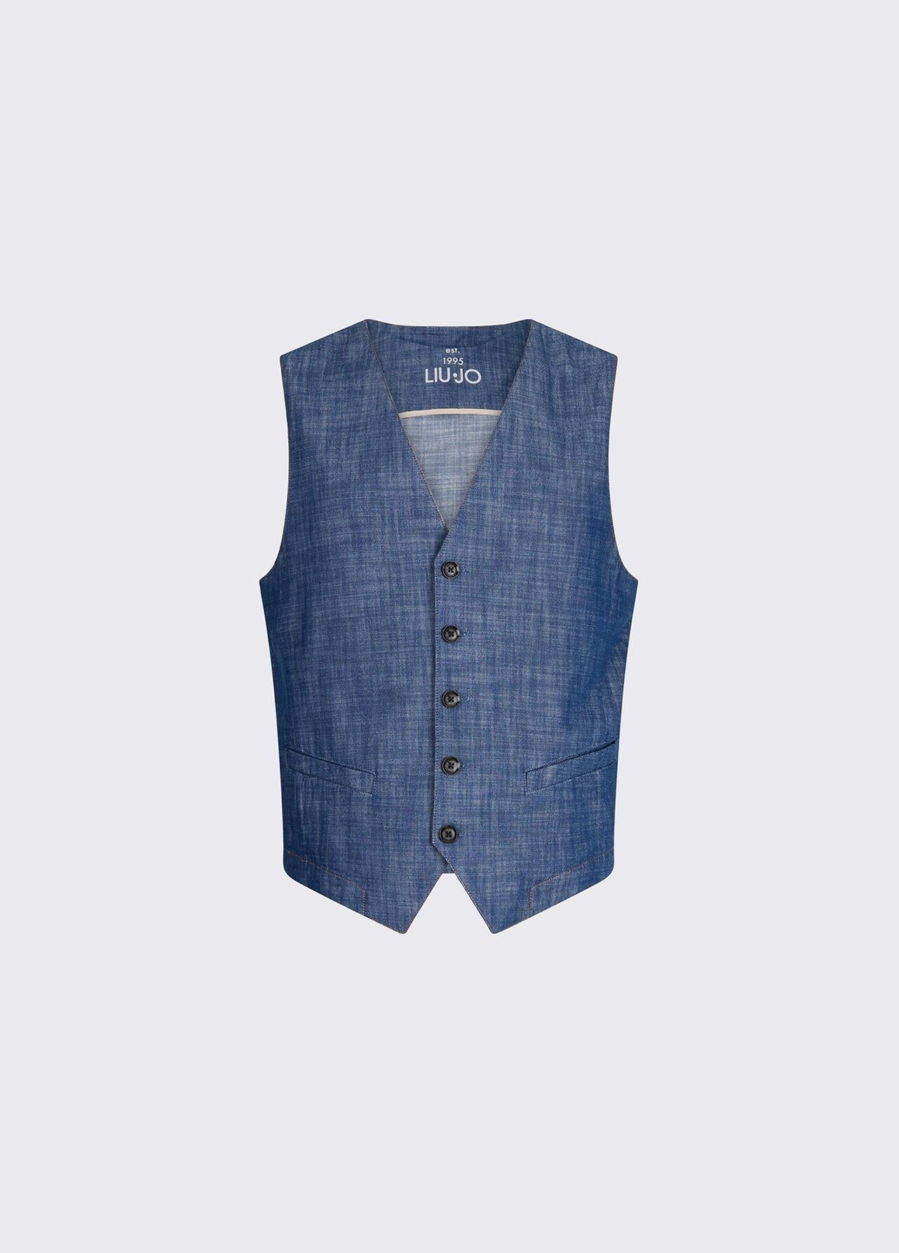 Liu-jo Gilet in denim chambray QA6024T493A 77000 LIU-JO 