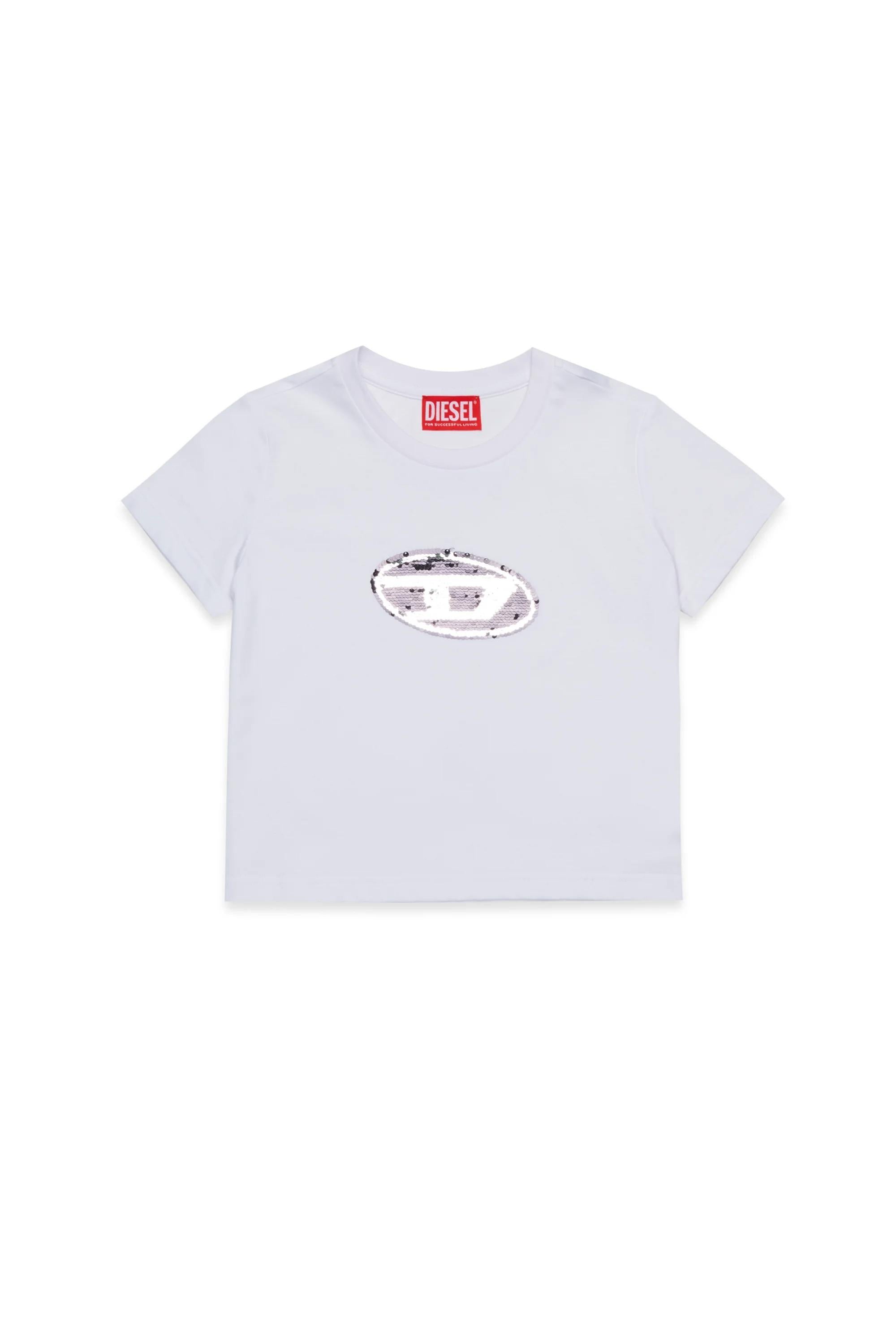 T-shirt diesel bambina tsequinsg bianca J02371-KYAUN K100 DIESEL 