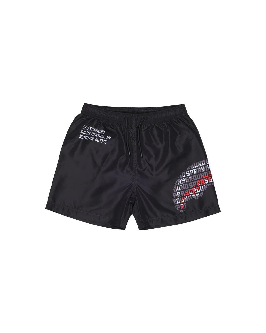 SHARK CENTRAL INFINITY SWIM TRUNKS BLK SPY1468 BLACK SPRAYGROUND 