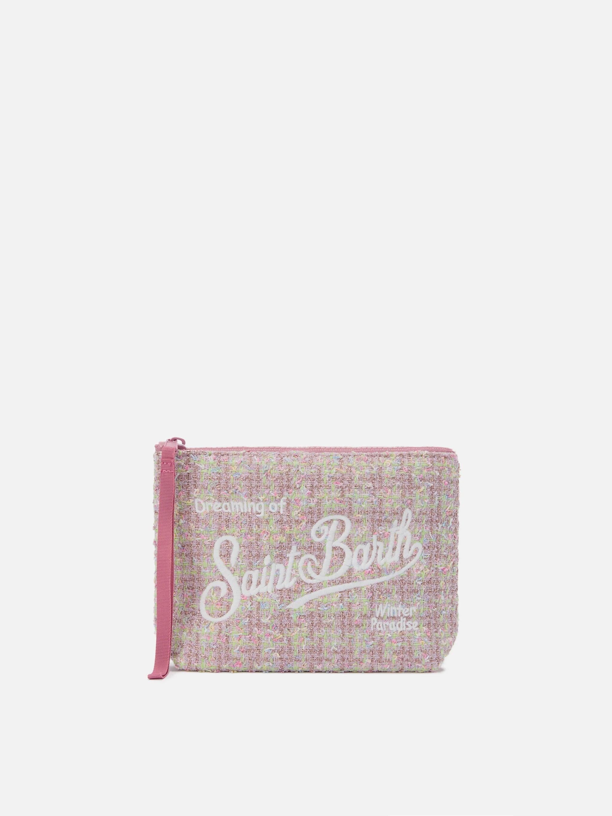 Pochette Aline Tweed lurex rosa ALI0027 00267I MC2 SAINT BARTH 