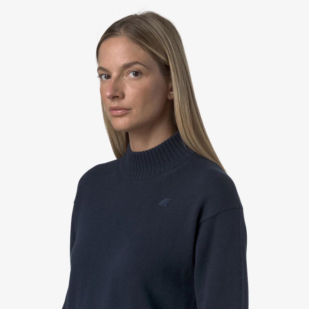 AGATA COTTON CASHMERE<BR/>BLUE DRESS K81341W B29 K-WAY 