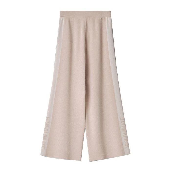 Pantalone hinnominate in maglia a palazzo con bande in contrasto HMABW02131-MTTM0001 BE11 HINNOMINATE 