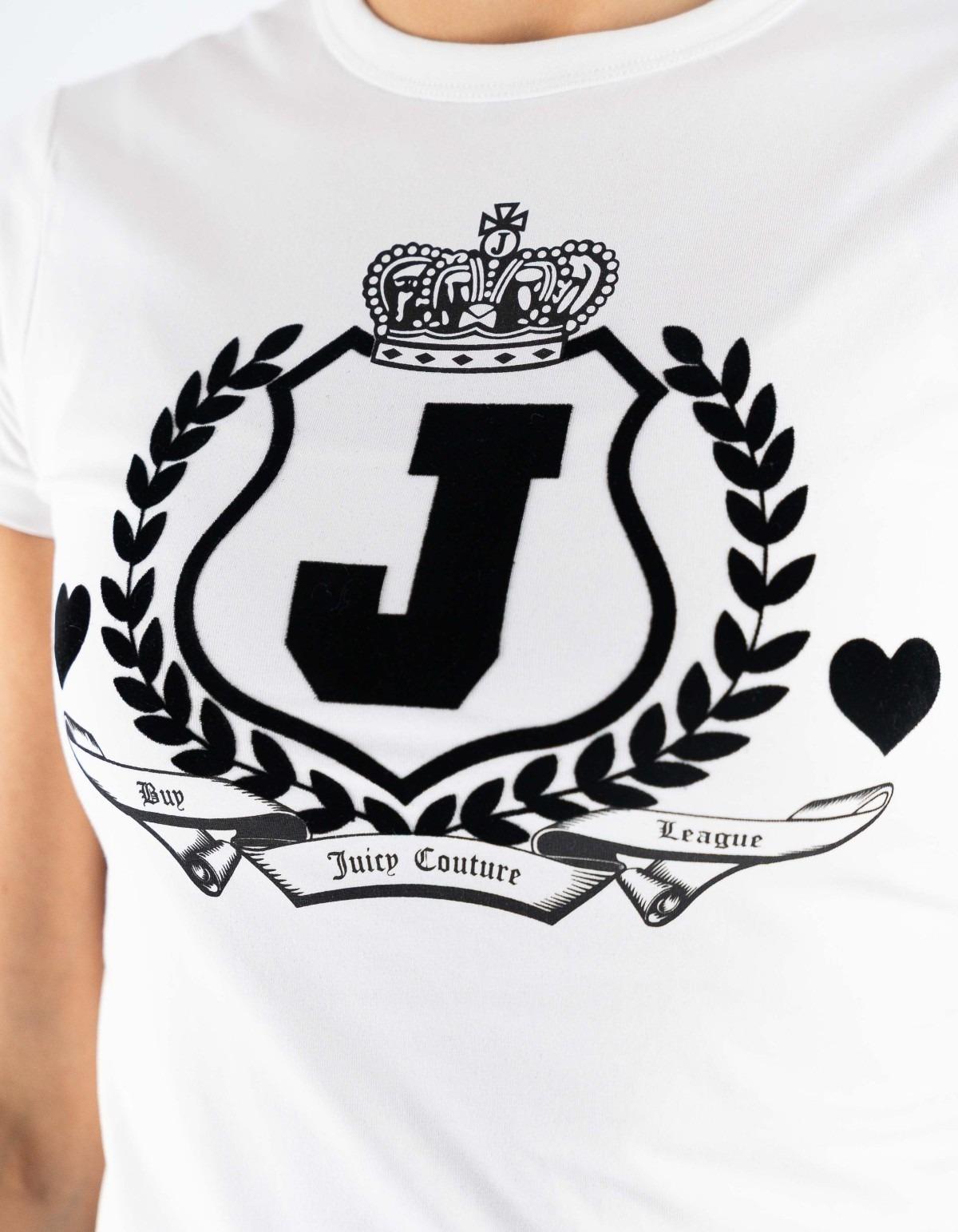 Juicy Crest Ringer Tshirt Cotton bianca VIJP70695WJC J10 JUICY COUTURE 