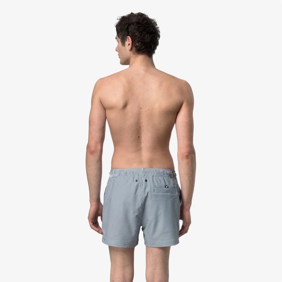 HAZEL MID STRIPES BEACH<BR/>WHITE-BLUE DEPTH K8141KW ALD K-WAY 