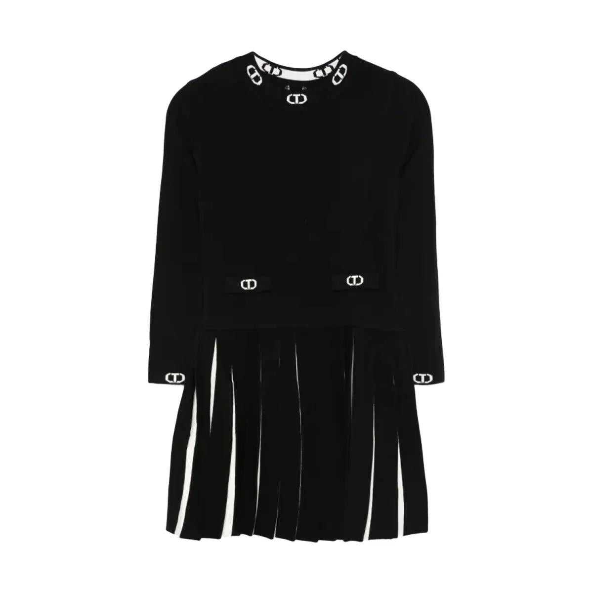 Abito Twinset bicolore nero/off white 252GJ3101 11656 TWINSET 