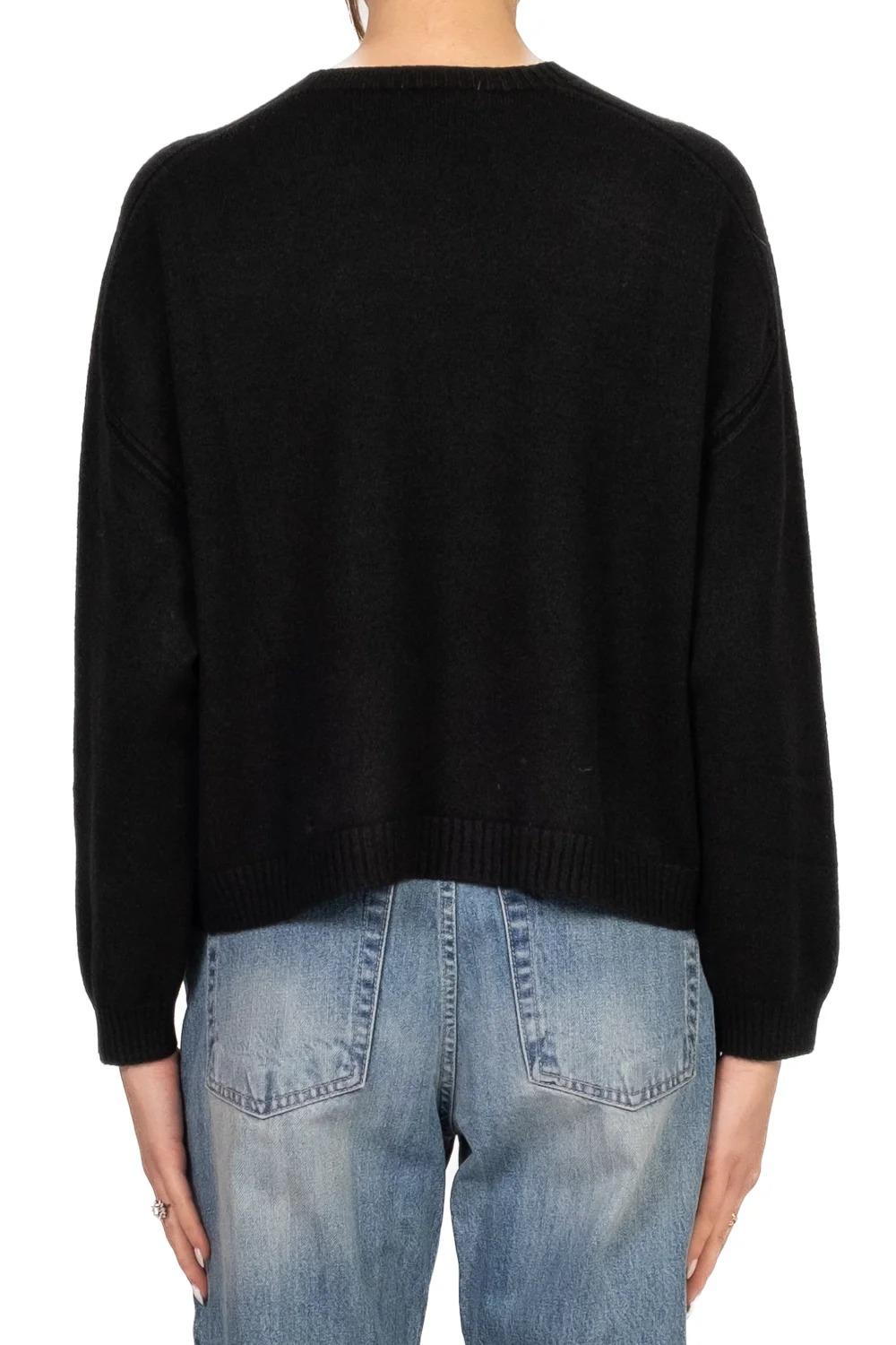 Vicolo - Maglia scatola girocollo Art. 77062F NERA 77062F NERO VICOLO 