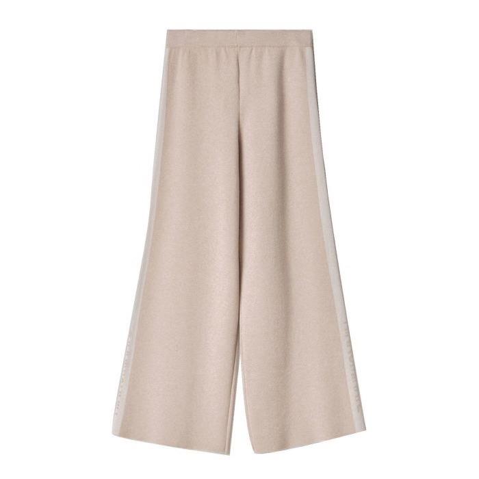Pantalone hinnominate in maglia a palazzo con bande in contrasto HMABW02131-MTTM0001 BE11 HINNOMINATE 