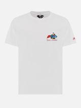 T-shirt Man In Cotone con Ricamo Uomo d'Acciaio | SUPERMAN SPECIAL EDITION TSHM001 04967H MC2 SAINT BARTH 