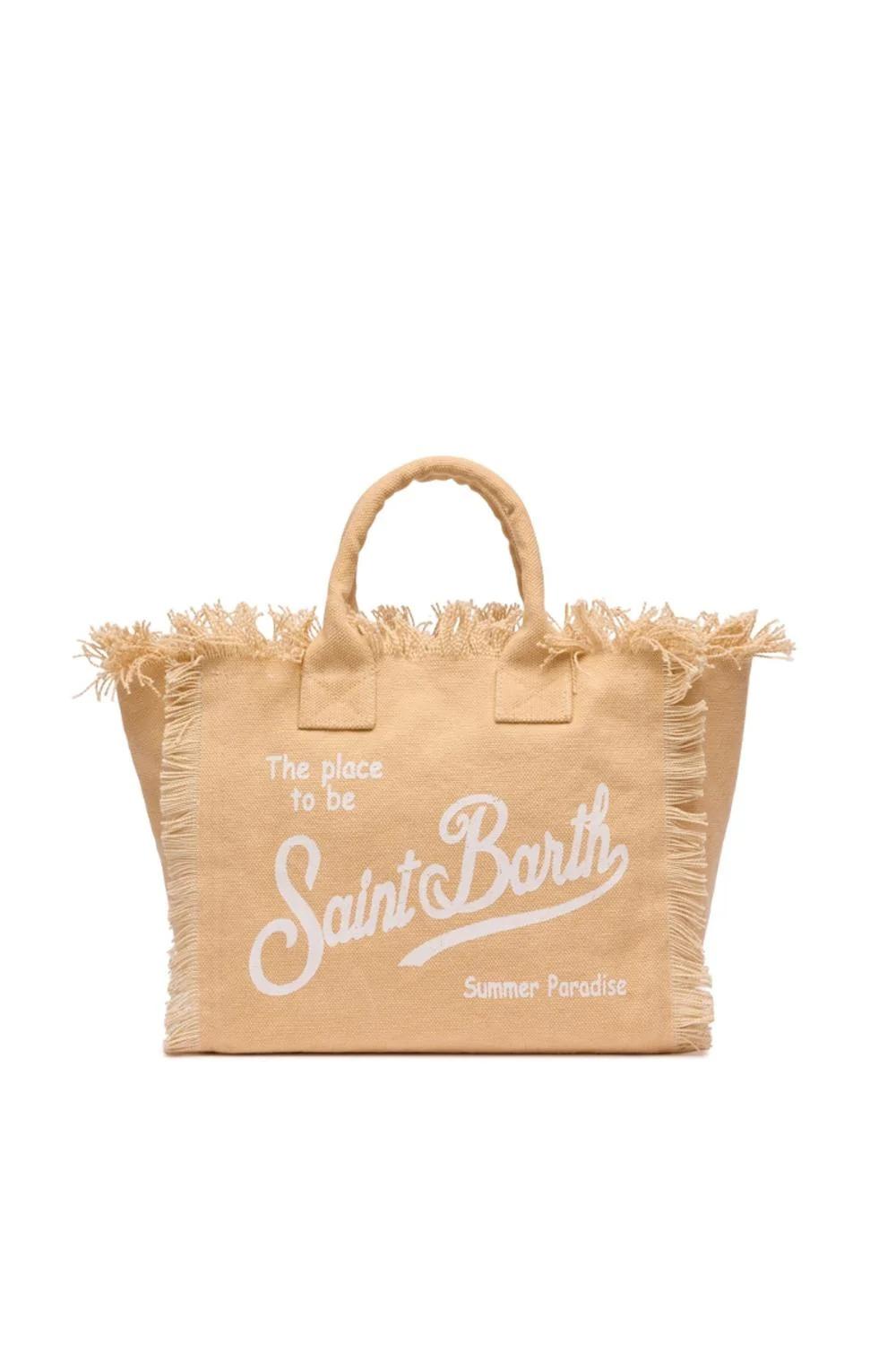 Borsa Colette in canvas di cotone beige COL0001 00102L MC2 SAINT BARTH 
