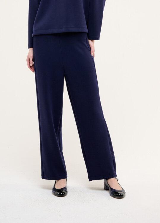 PANTALONI COULISSE MODAL CROCHE' NAVY CR09461 1 CROCHE 