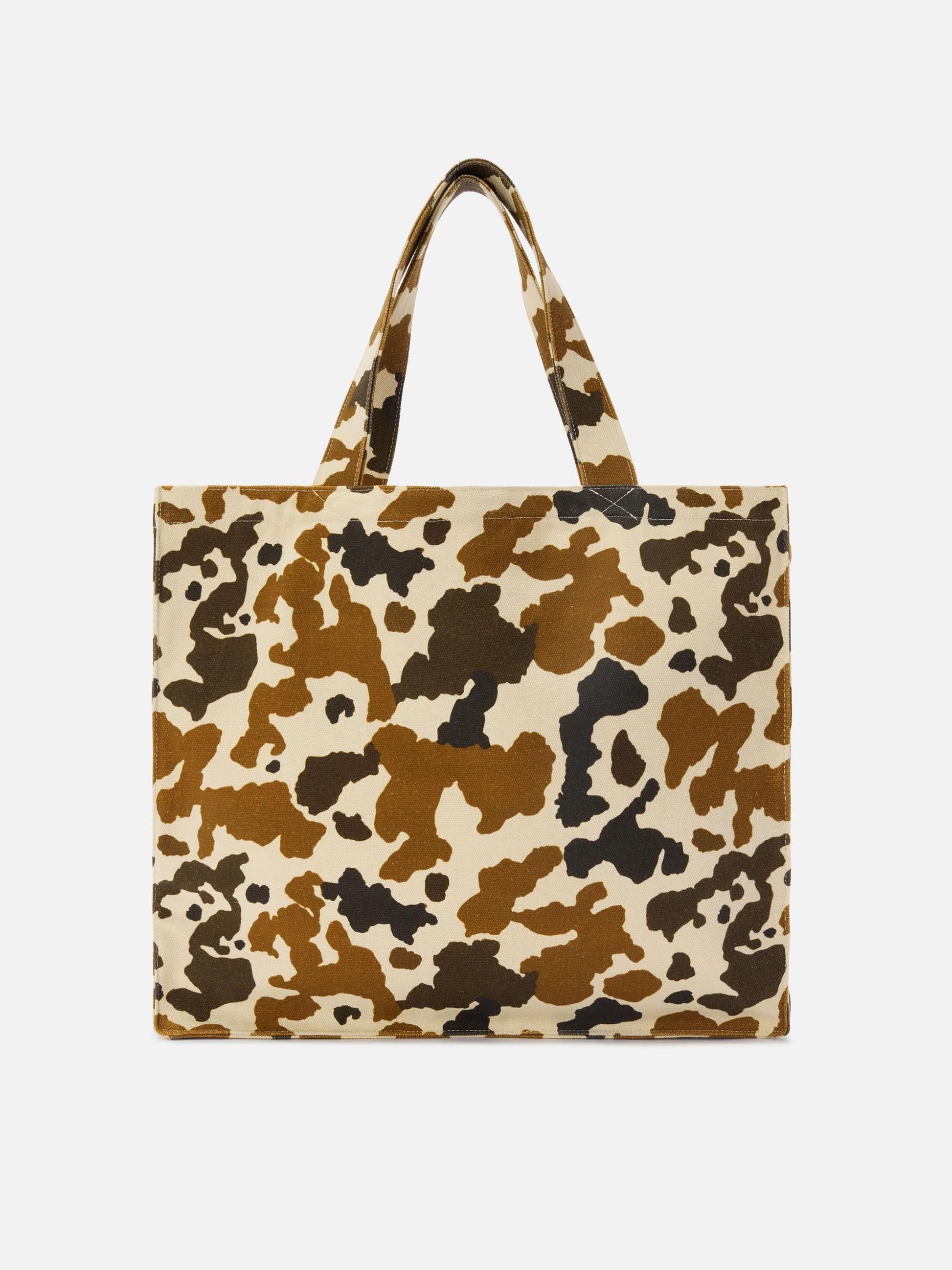 Borsa Essential in canvas con stampa muccata e logo stampato EBAGN007 00274L MC2 SAINT BARTH 