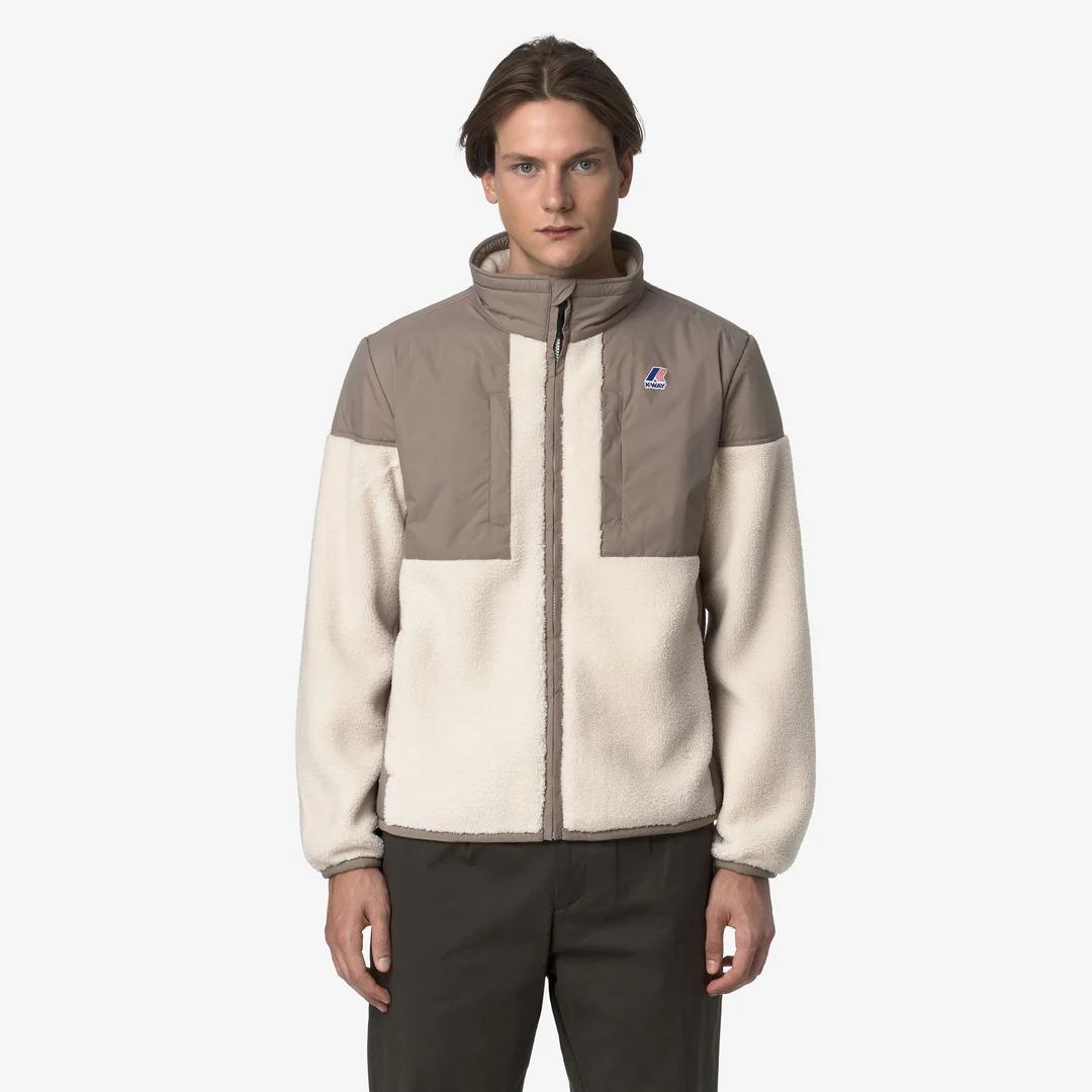 K-WAY UNISEX SIXTE 4.0 ORSETTO<BR/>BEIGE TAUPE-ECRU K6133HW A02 K-WAY 