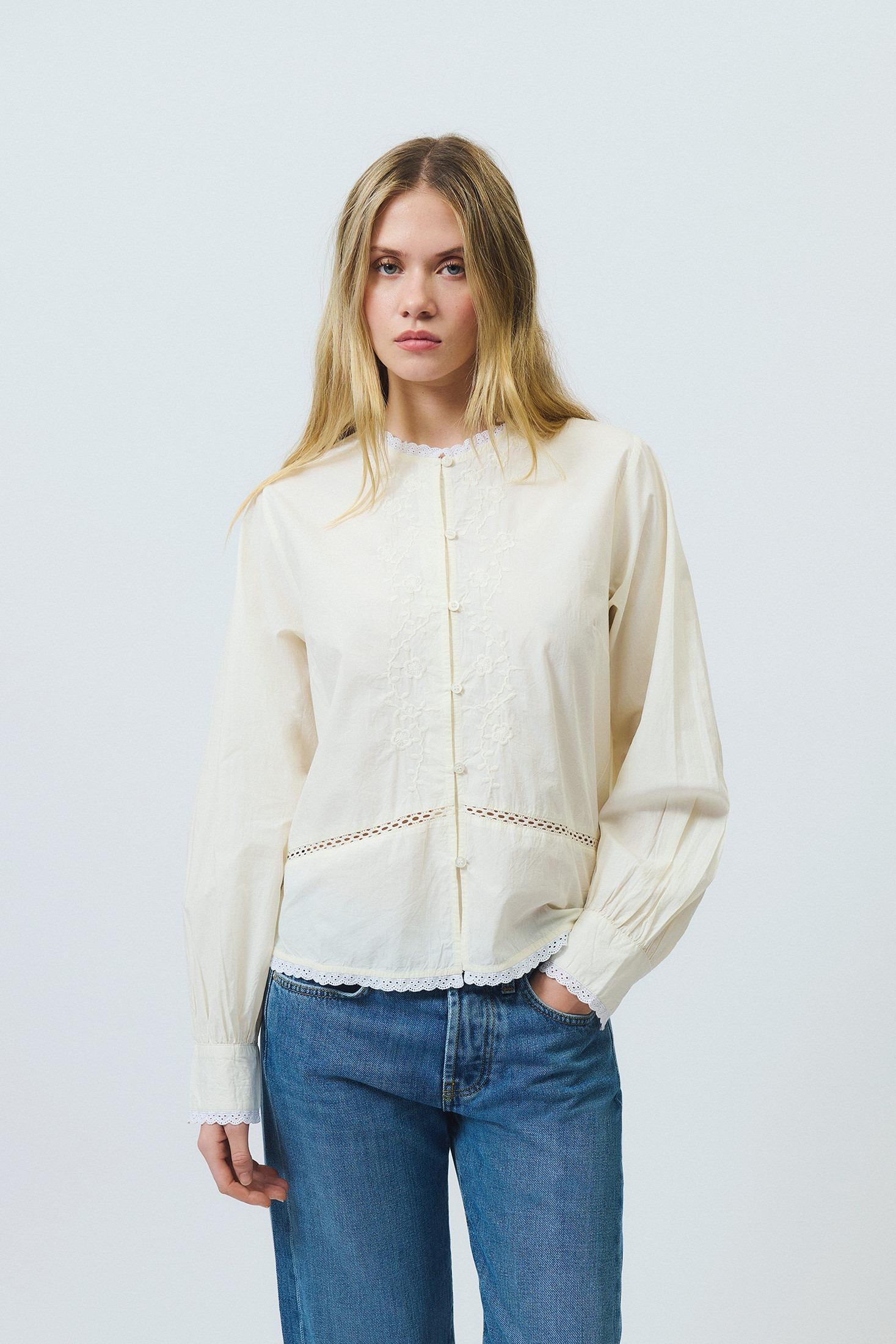 ROY ROGER'S OLD GLORY - CAMICIA FARM CON RICAMI ROG0143CS390124 C0162 ROY ROGER'S 