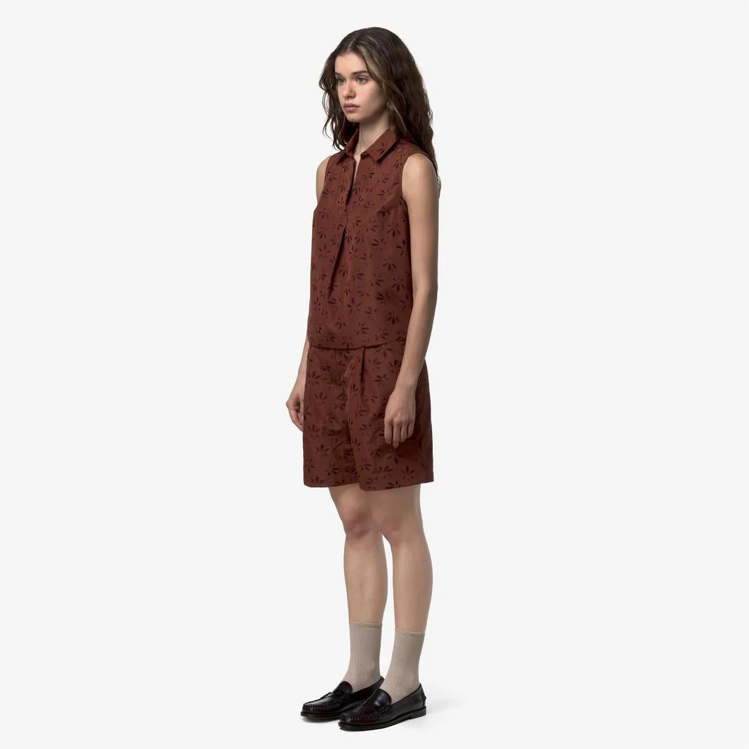 ANTY EMBY JACQUARD<BR/>BROWN-VIOLET JACQUARD K7137PW C39 K-WAY 