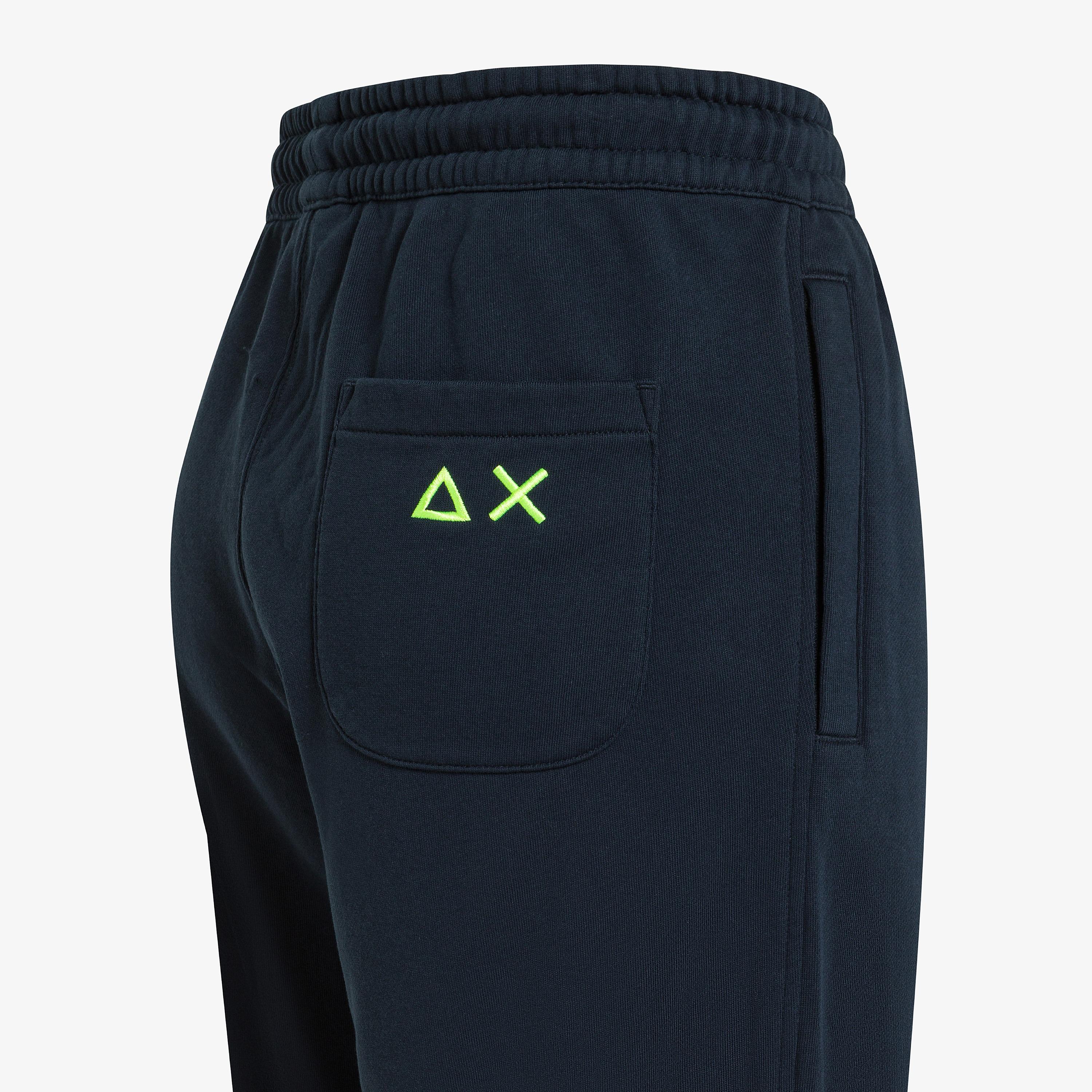 SUN68 Sweatpants fluo basic fleece Navy Blue F36141 07 SUN 68 