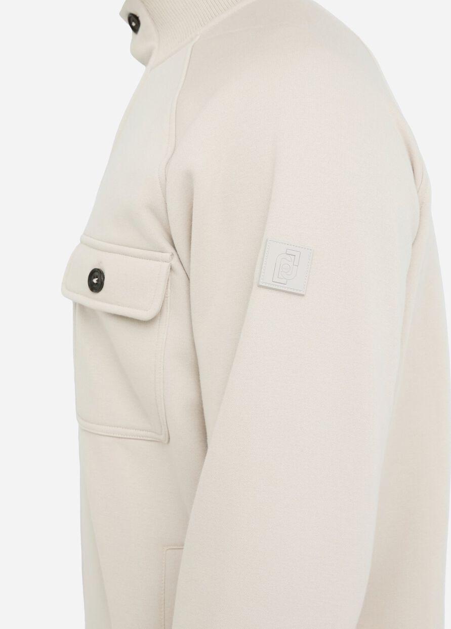 Liu-jo Cardigan in felpa di cotone nebbia QF5160F0328 50000 LIU-JO 