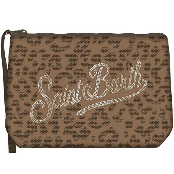 Pochette Mc2 Saint Barth Marrone art. Aline Strass Leopard 1918 Strass ALI0032 00274I MC2 SAINT BARTH 