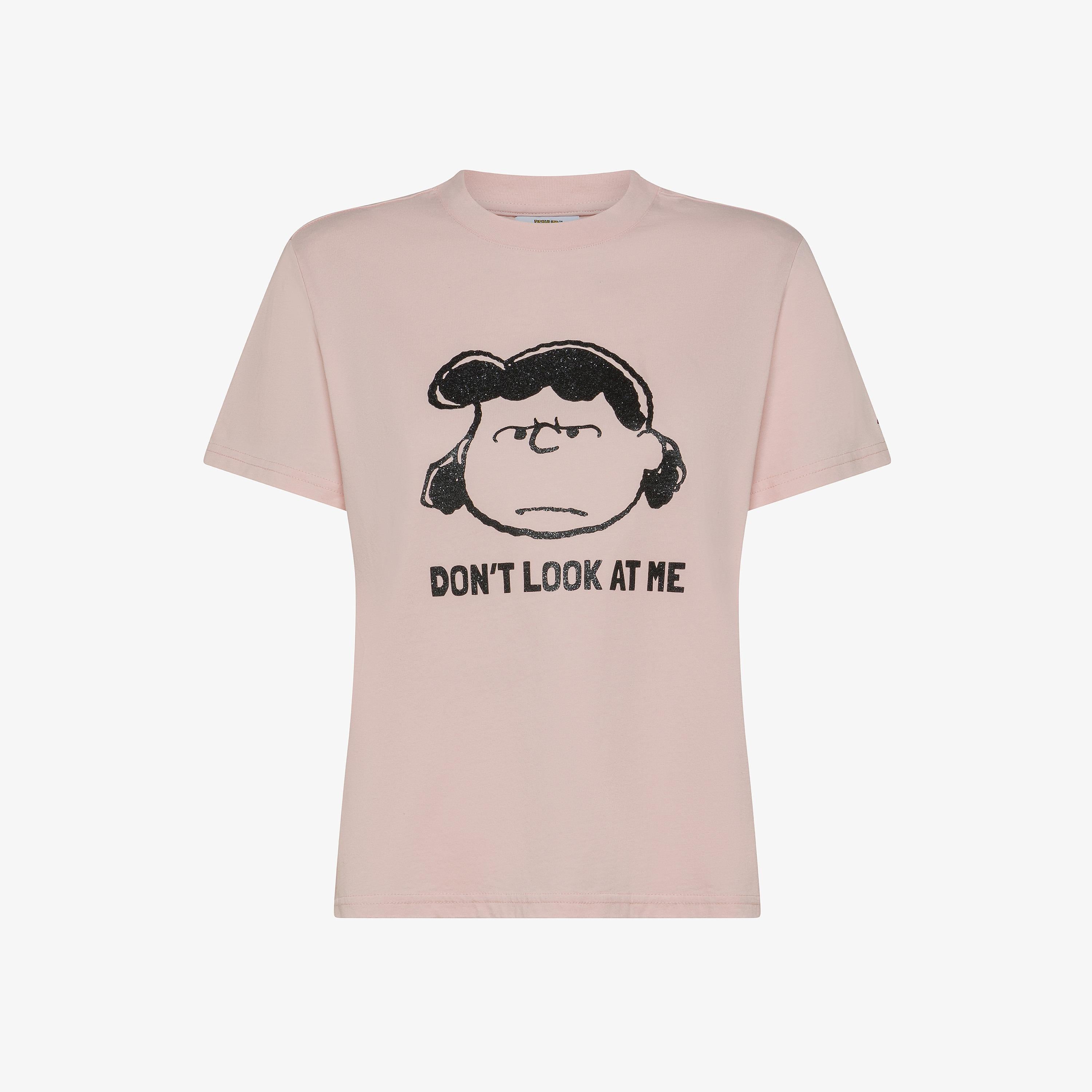 T-shirt over Peanuts in cotone rosa T45221 04 SUN 68 
