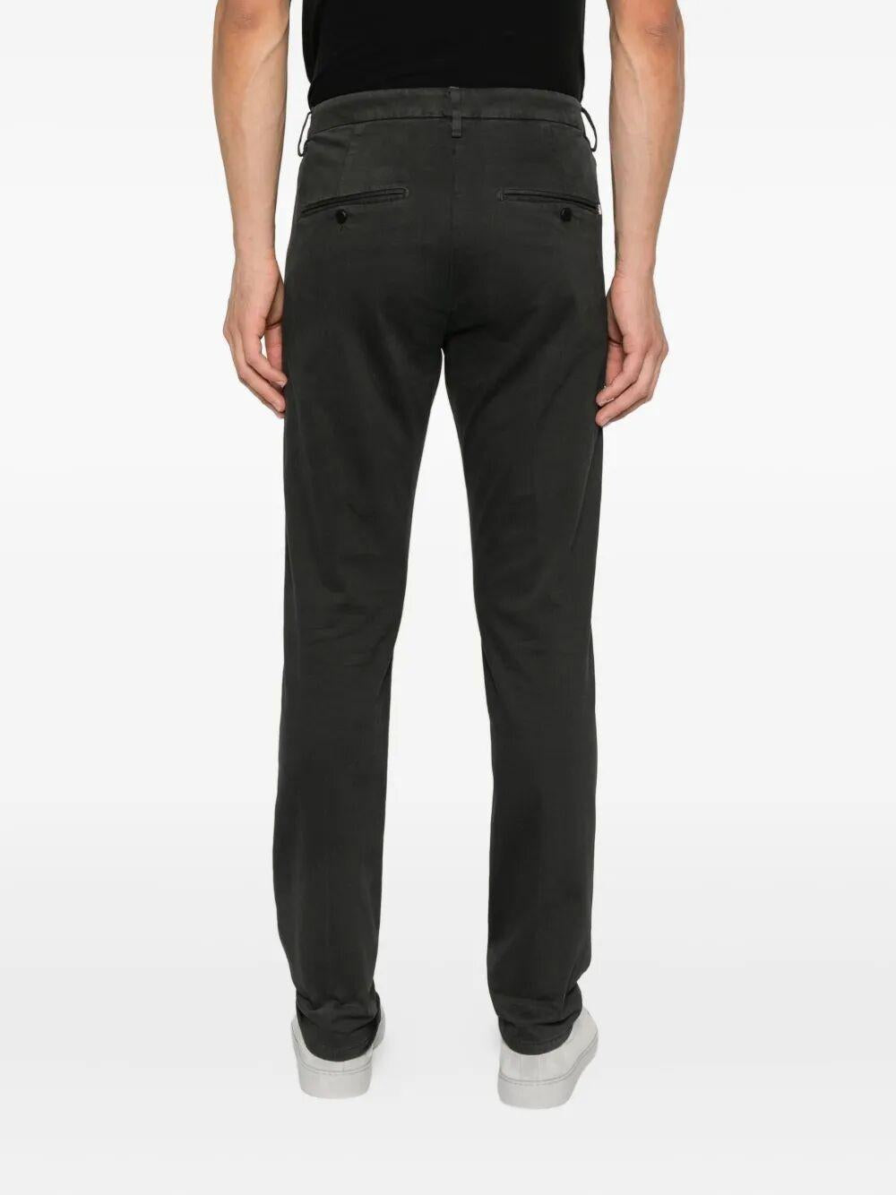 Pantaloni Gaubert Slim In Gabardina Stretch Antracite UP235-GSE043U-PTD 910 DONDUP 