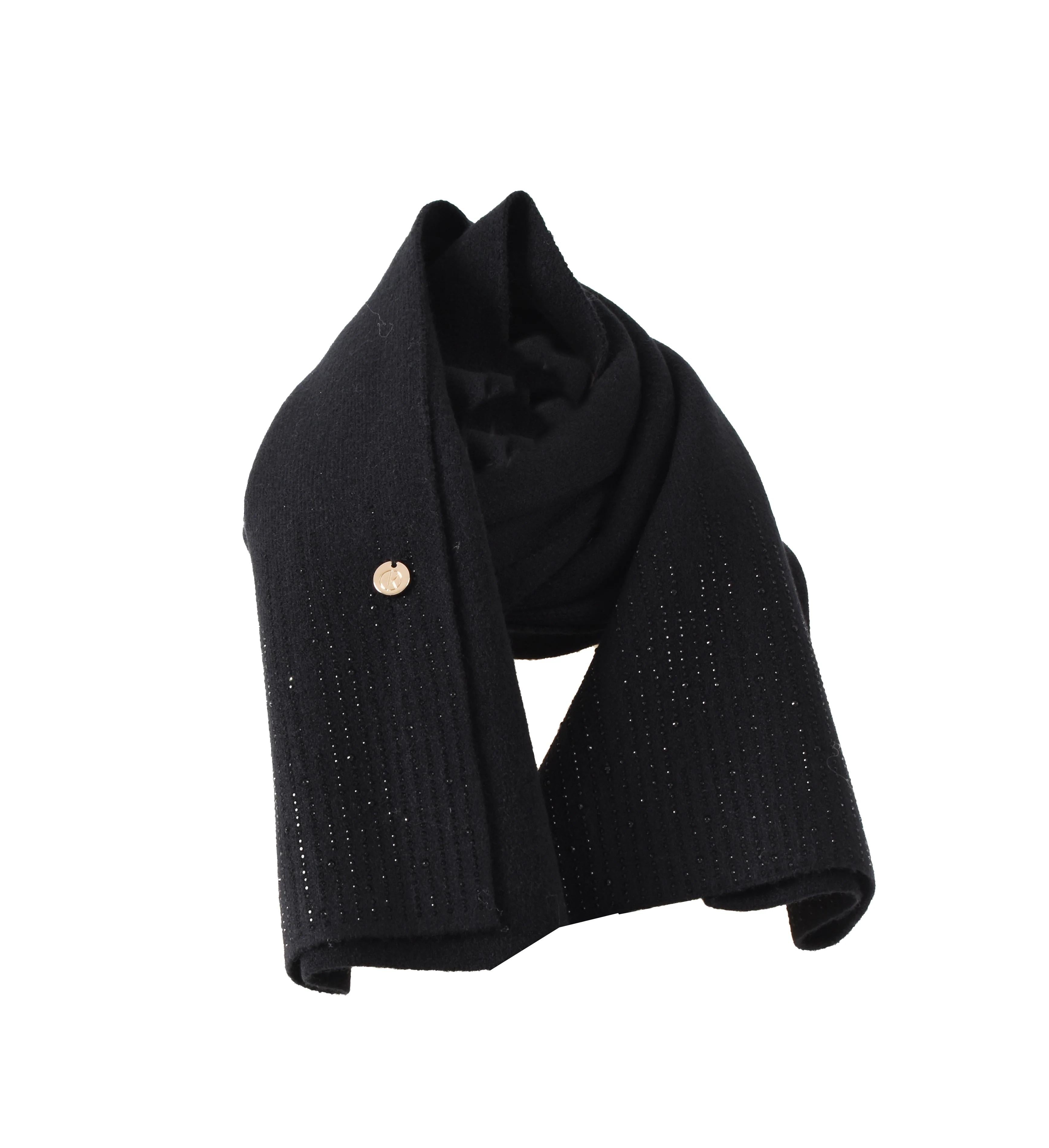 Relish sciarpa beddu con strass black RDA2508658026 1199 RELISH 