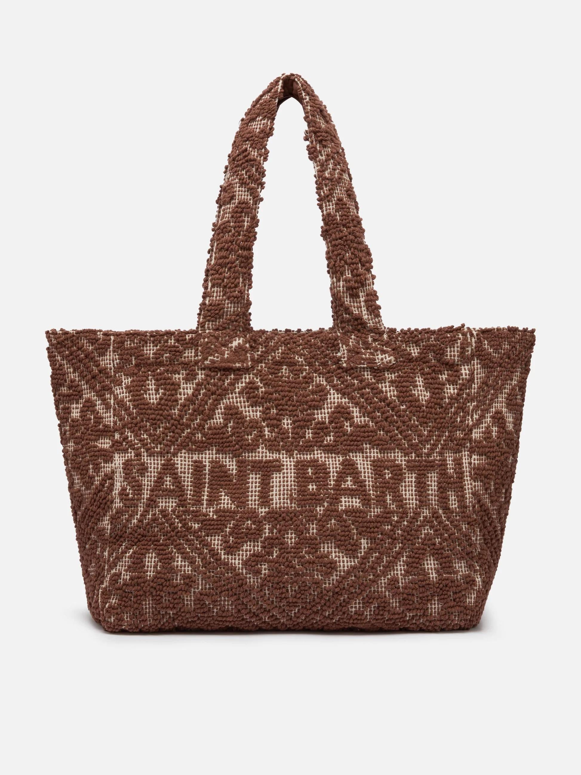 Tufting Cotton Tote Bag marrone TUFB0001 00098L MC2 SAINT BARTH 