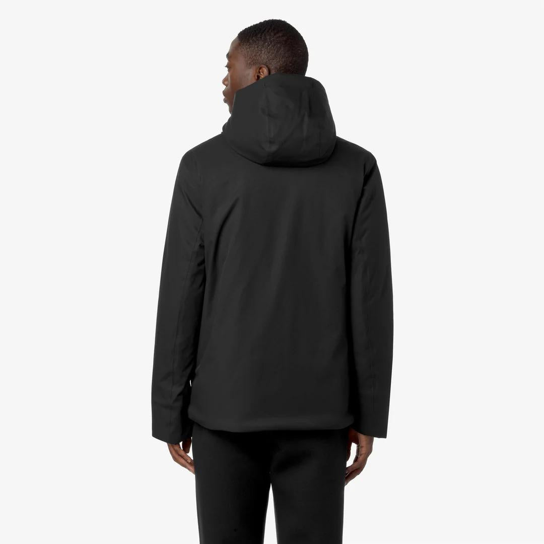 K-WAY JACKO TWILL MARMOTTA<BR/>BLACK P-BLUE A K8133DW AL8 K-WAY 