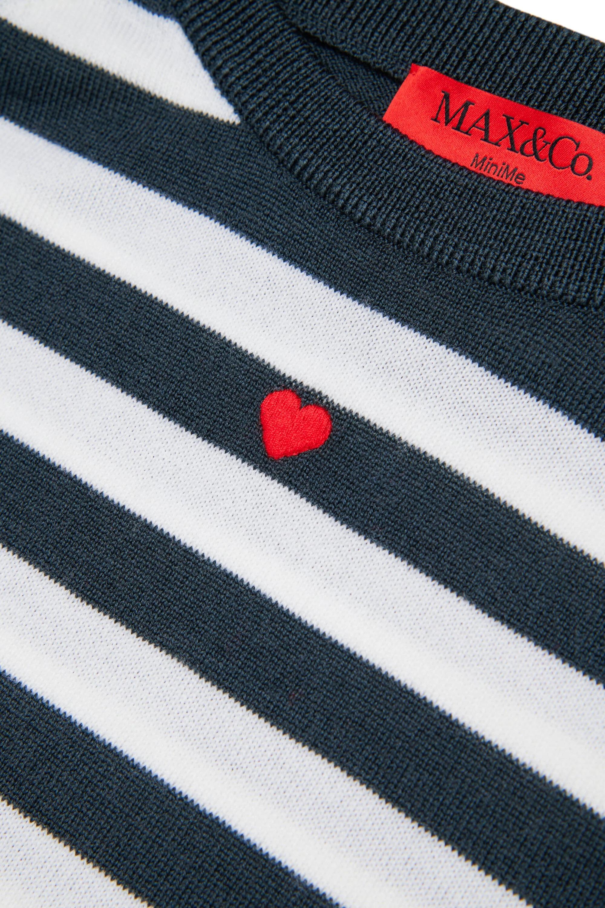 MAX&Co.<BR/>Maglione girocollo in lana con righe asfalto MX0003-MX005 MXC16 MAX&CO KID 