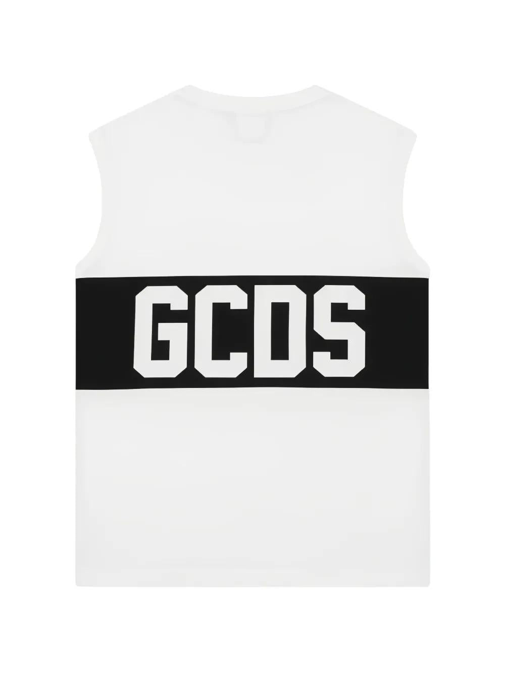 GCDS T-shirt smanicata con Banda Logo BIANCA Z0UJQC586J105* 100A GCDS 