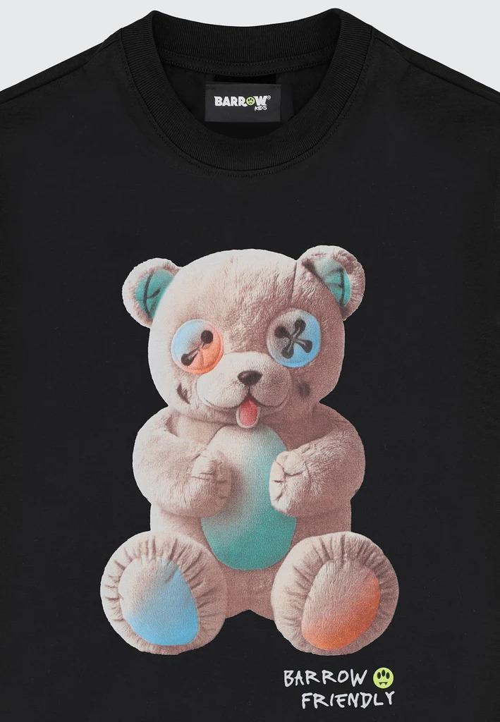BARROW SET T-SHIRT/SHORTS TEDDY NERO S6BKJUTB101 110 BARROW 