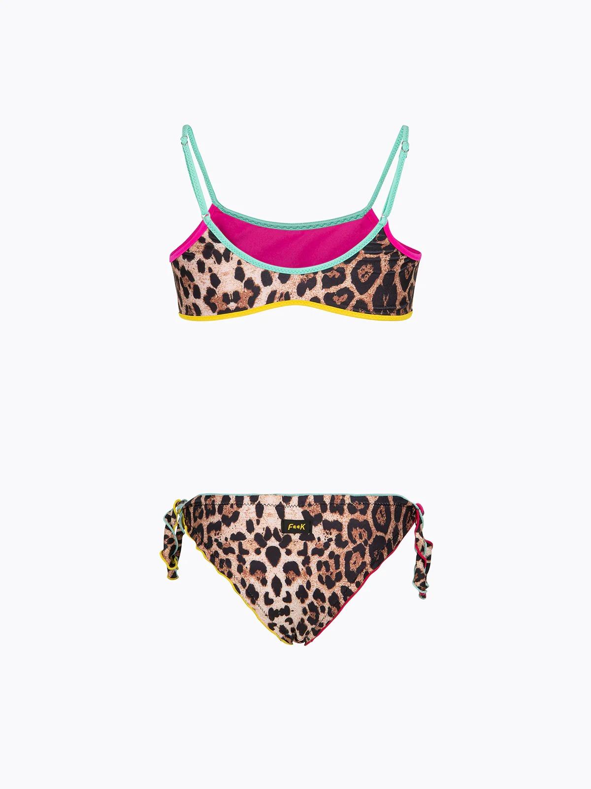 Bikini Bambina F**K Top Fisso con Slip Regolabile Fantasia SG0111-X02 FJ26-SG0111 X02 F**K 