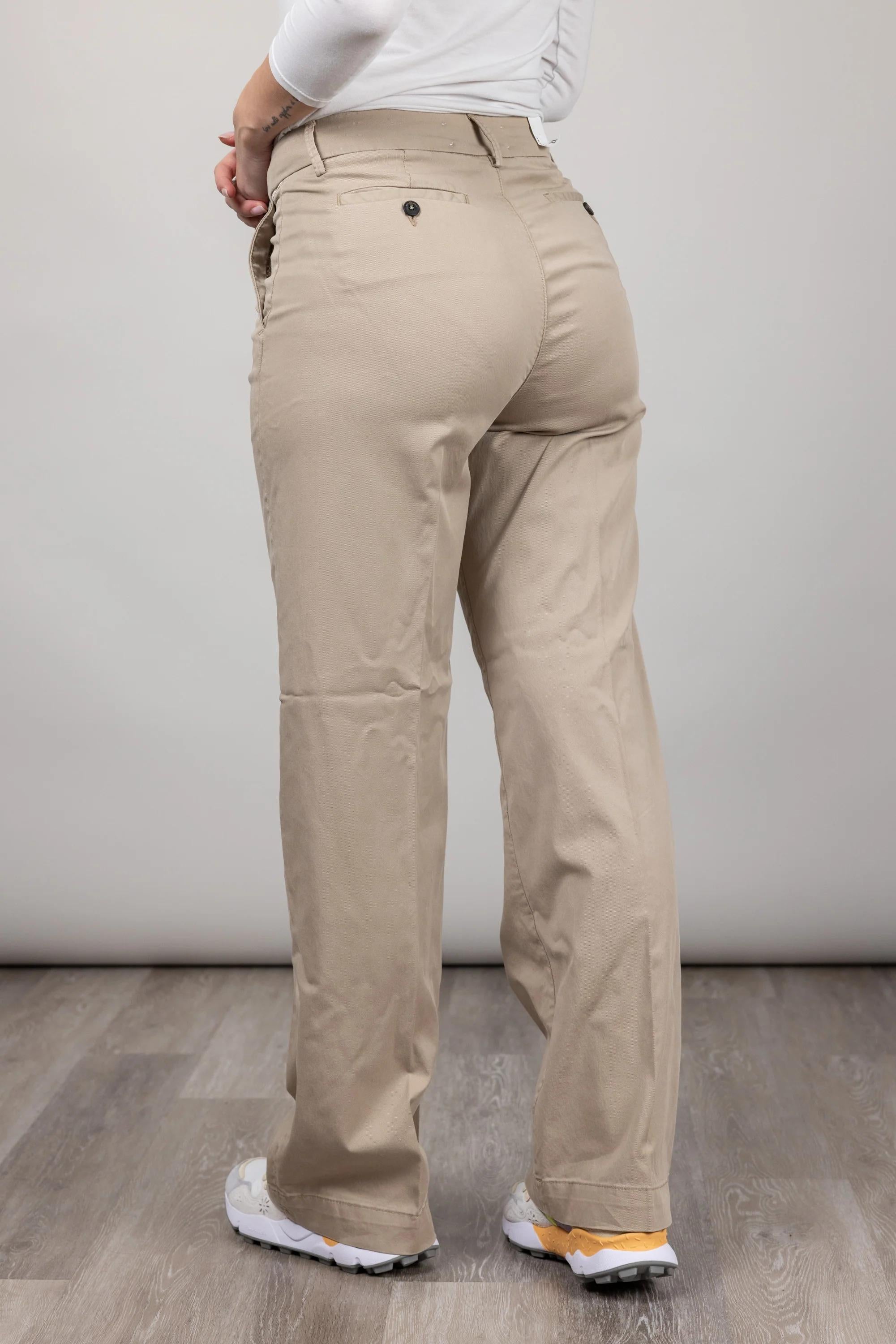 Pantalone Roy Roger's lais woman gabardine lyocell elast.crow sand RND041P3810127 C0105 ROY ROGER'S 