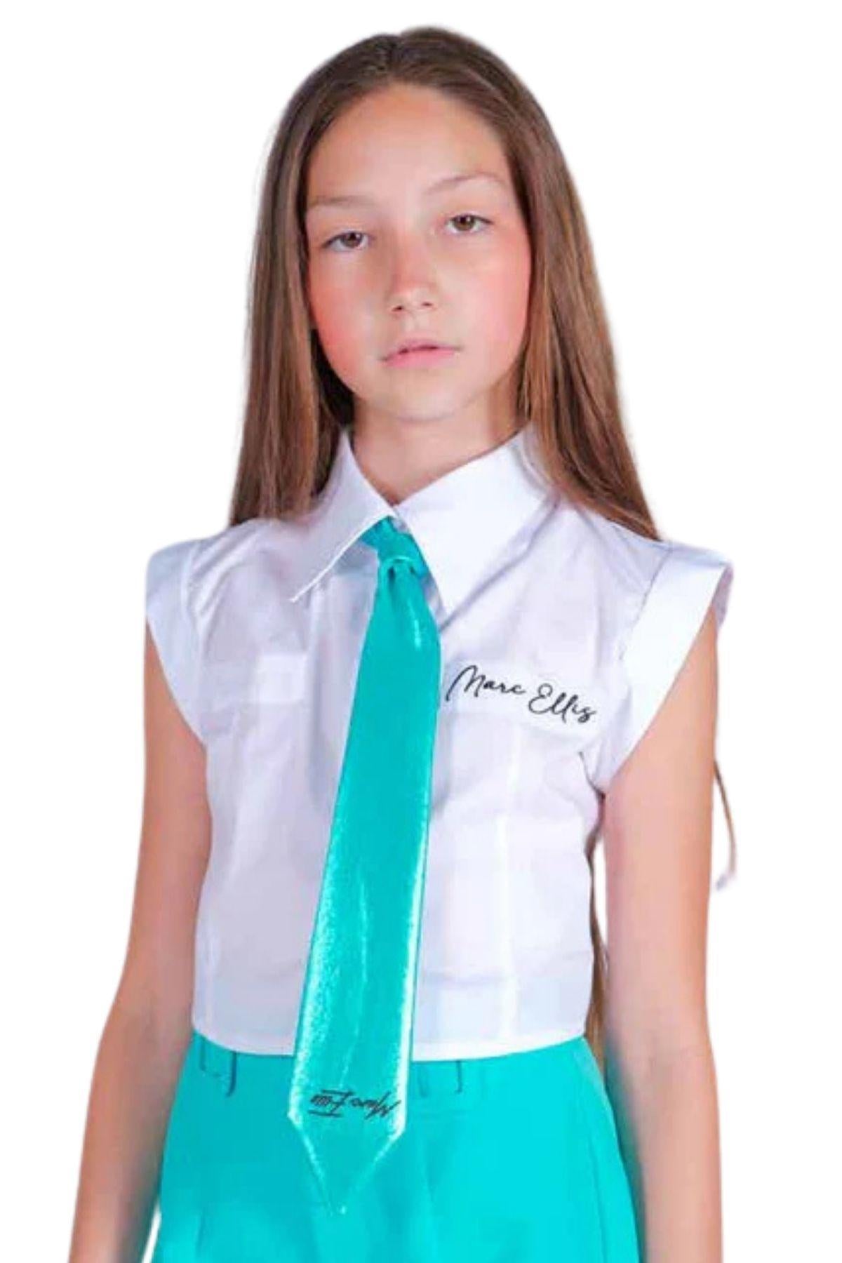 Camicia Marc Ellis Giromanica Cropped Bianca
