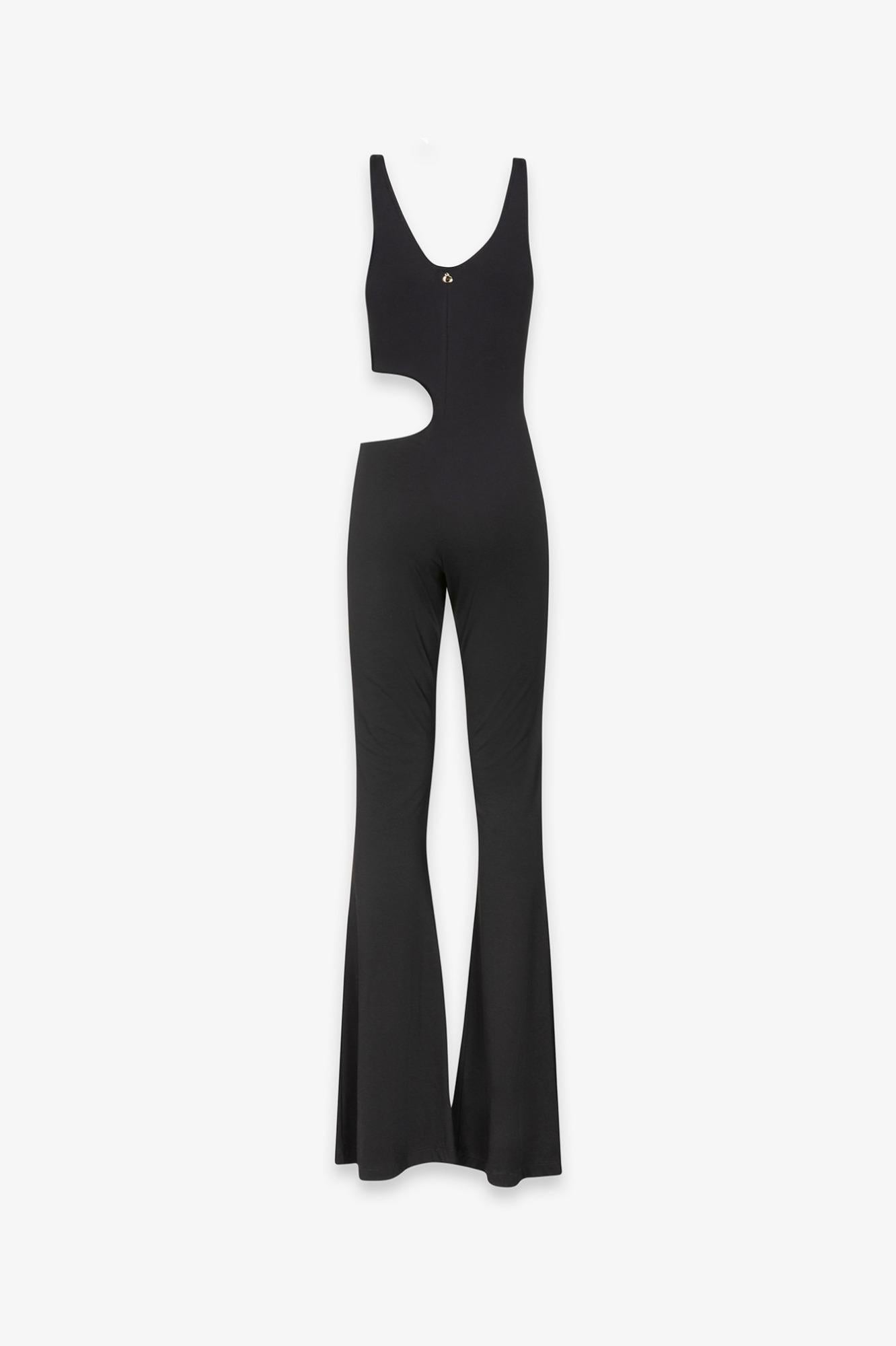 Tuta A Zampa Con Aperture In Punto Milano  Nero - Gaëlle Paris GAABW09948-TMTM0003 NE01 GAELLE 