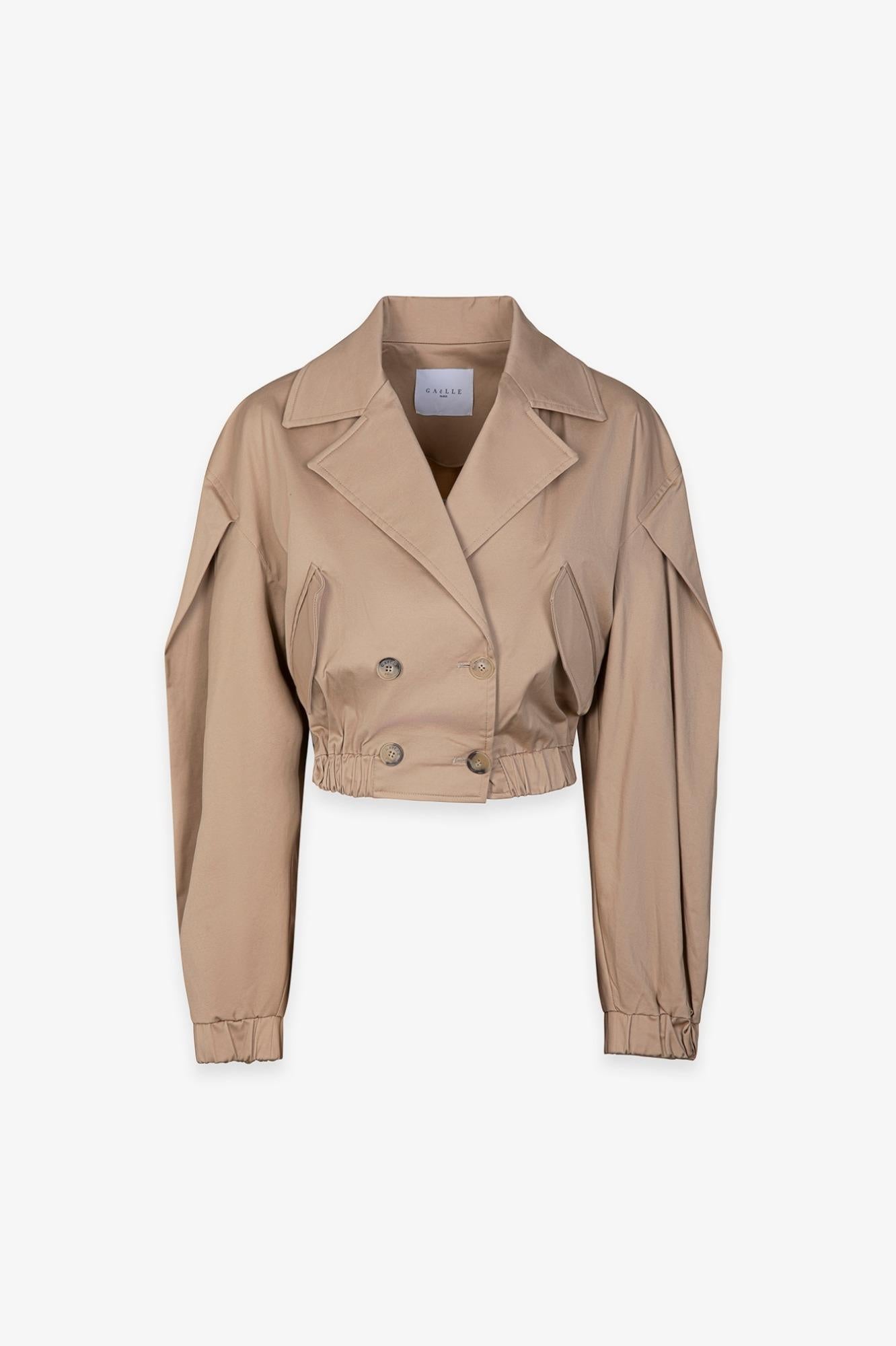 Trench Corto Con Maniche A Palloncino  Safari - Gaëlle Paris GAABW09700-TMTG0001 BE33 GAELLE 