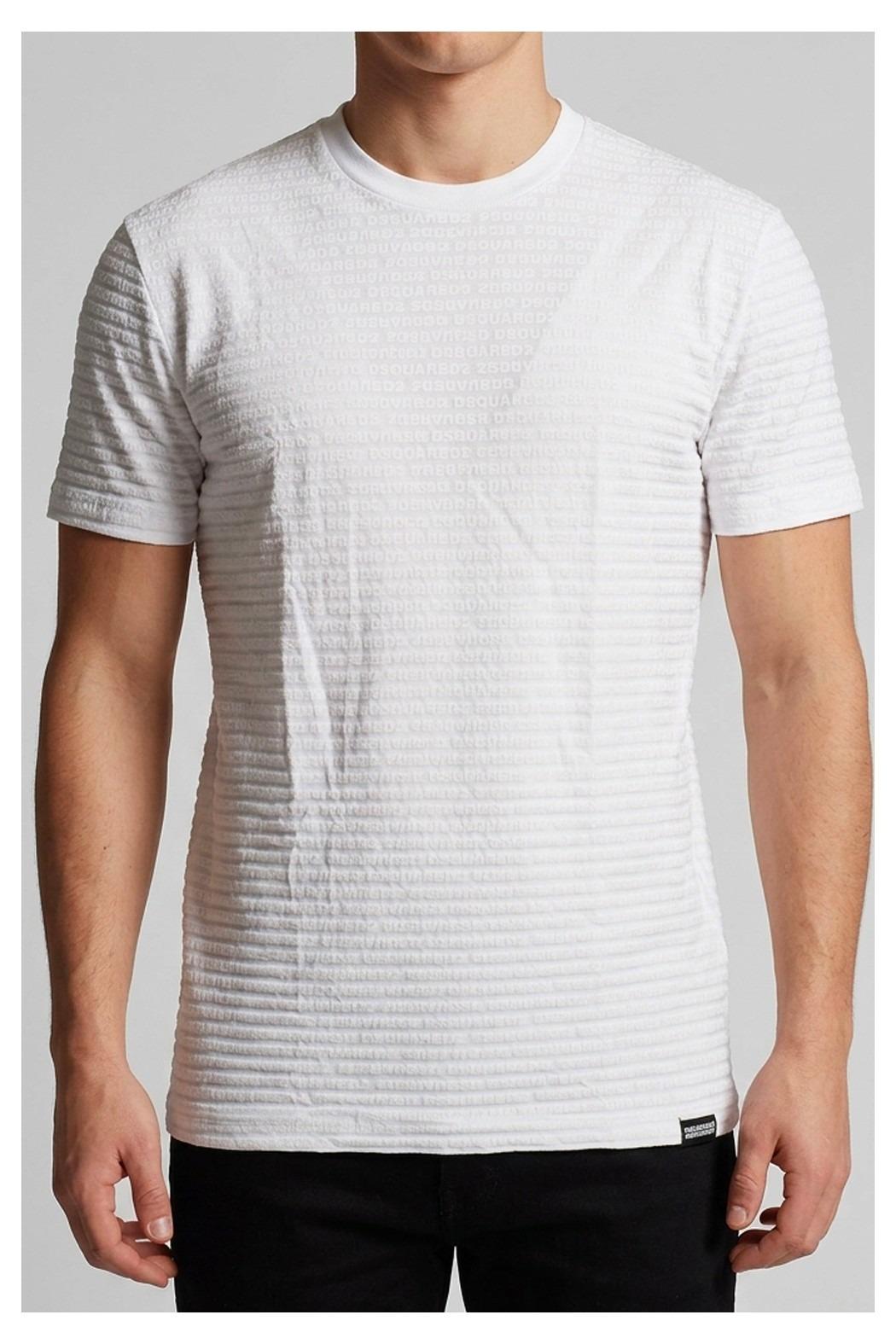 Dsquared2 T-shirt logo all over bianca D9M206200 110 DSQUARED 