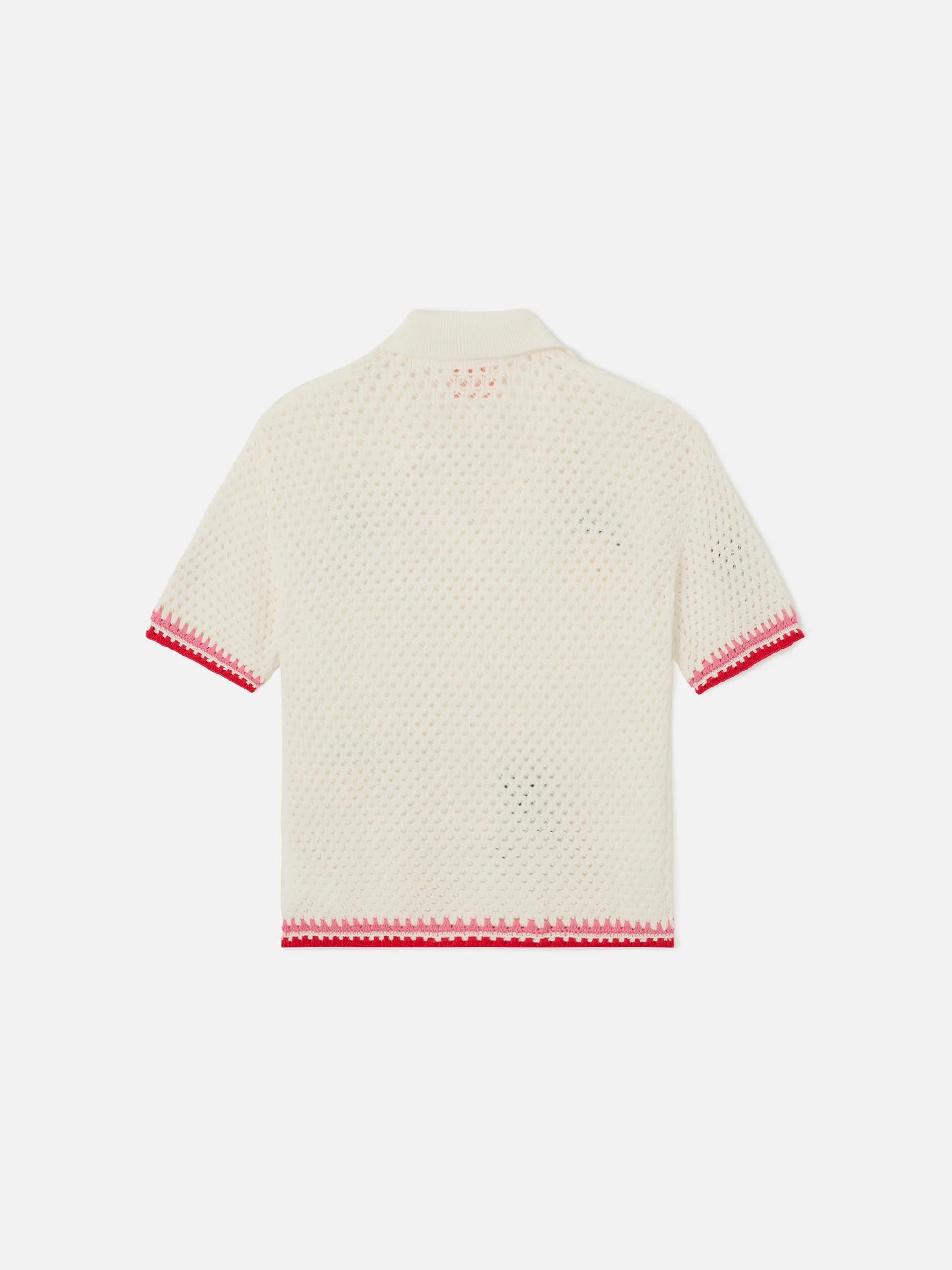 Polo Pixie Jr in misto cotone bianca con patch ricamate PIX0002 00264L MC2 SAINT BARTH 