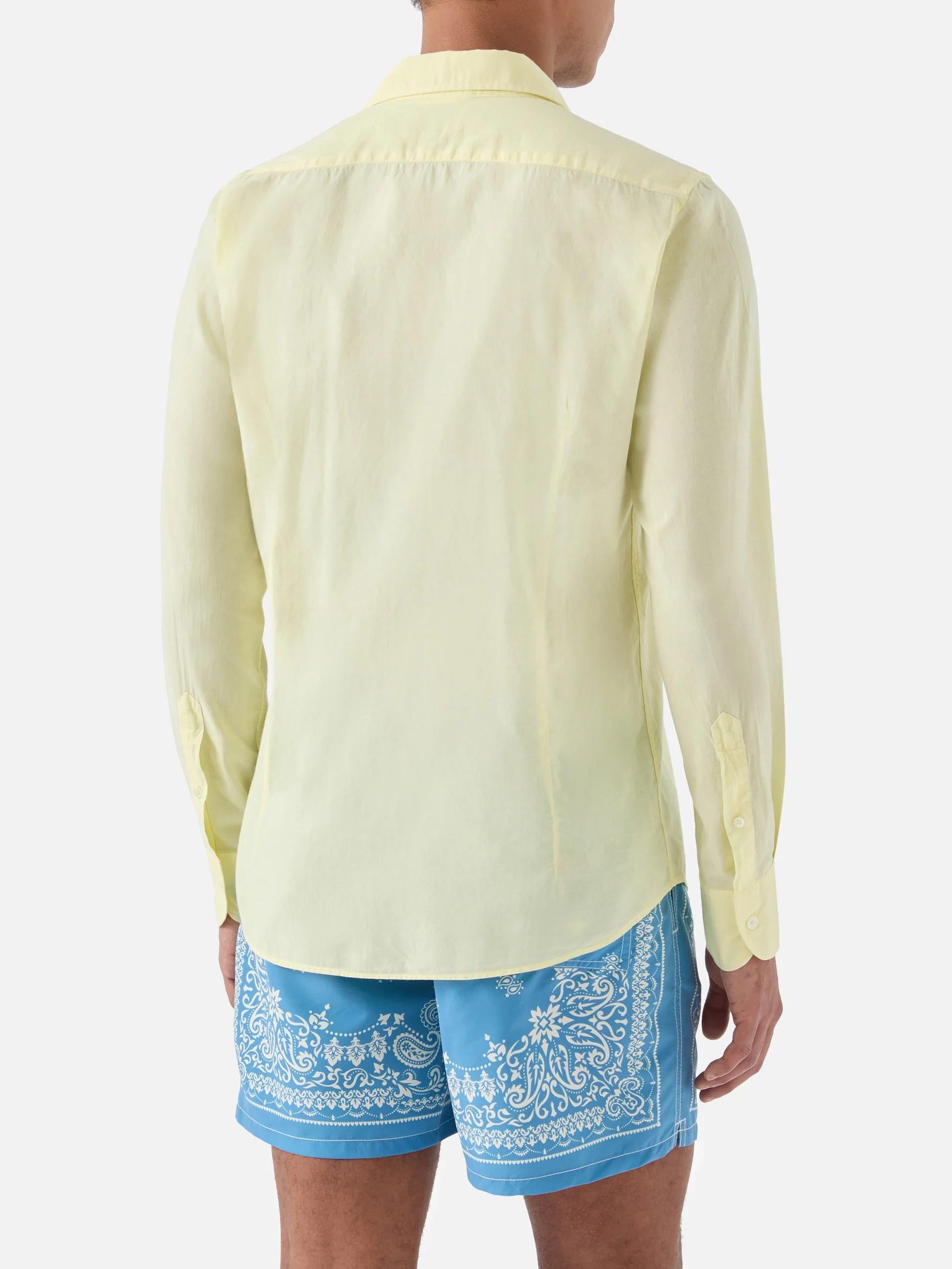 Camicia Chemise in cotone burro tinta unita LCM0001 00024L MC2 SAINT BARTH 