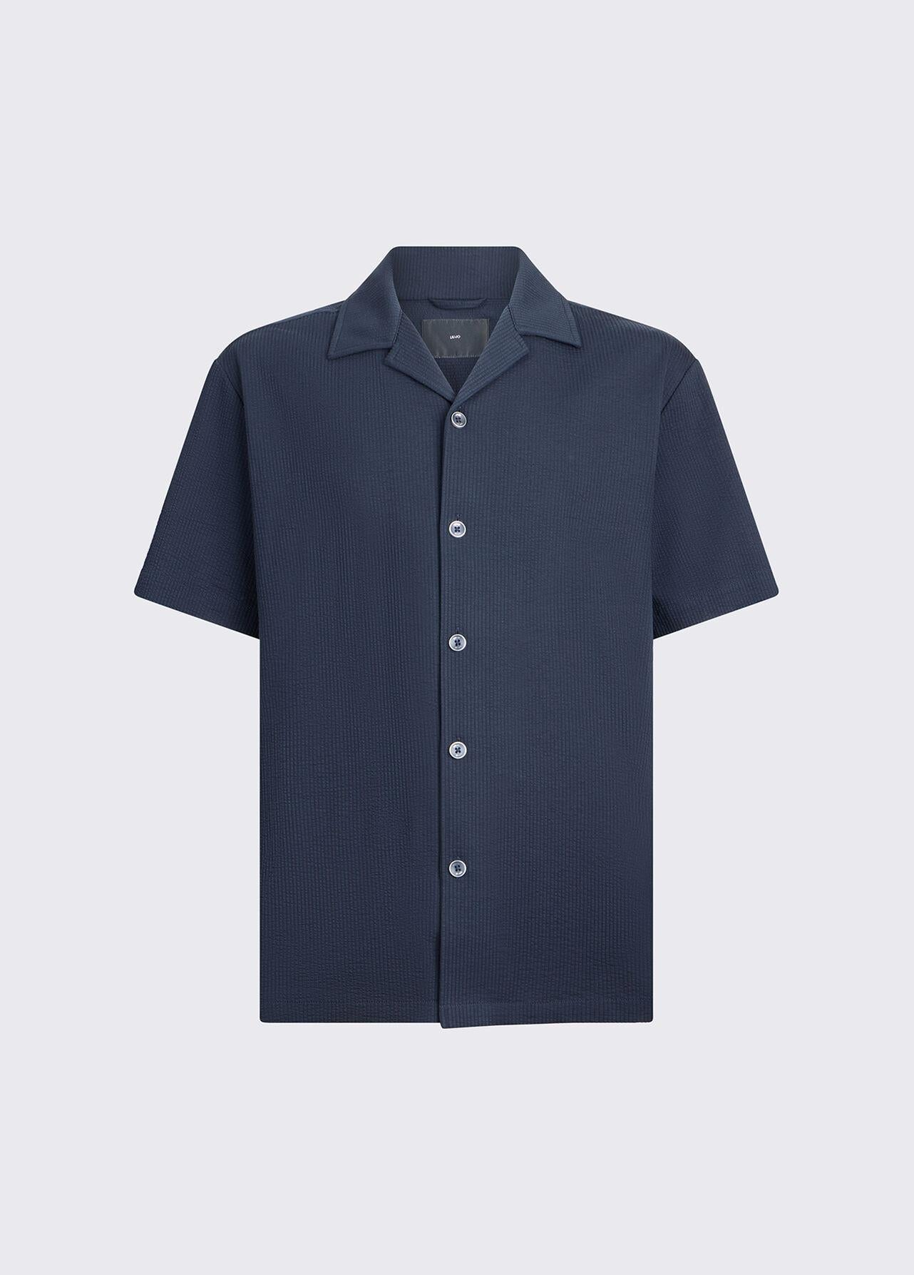 Liu-jo Camicia in seersucker blu QA6268T452A 94013 LIU-JO 
