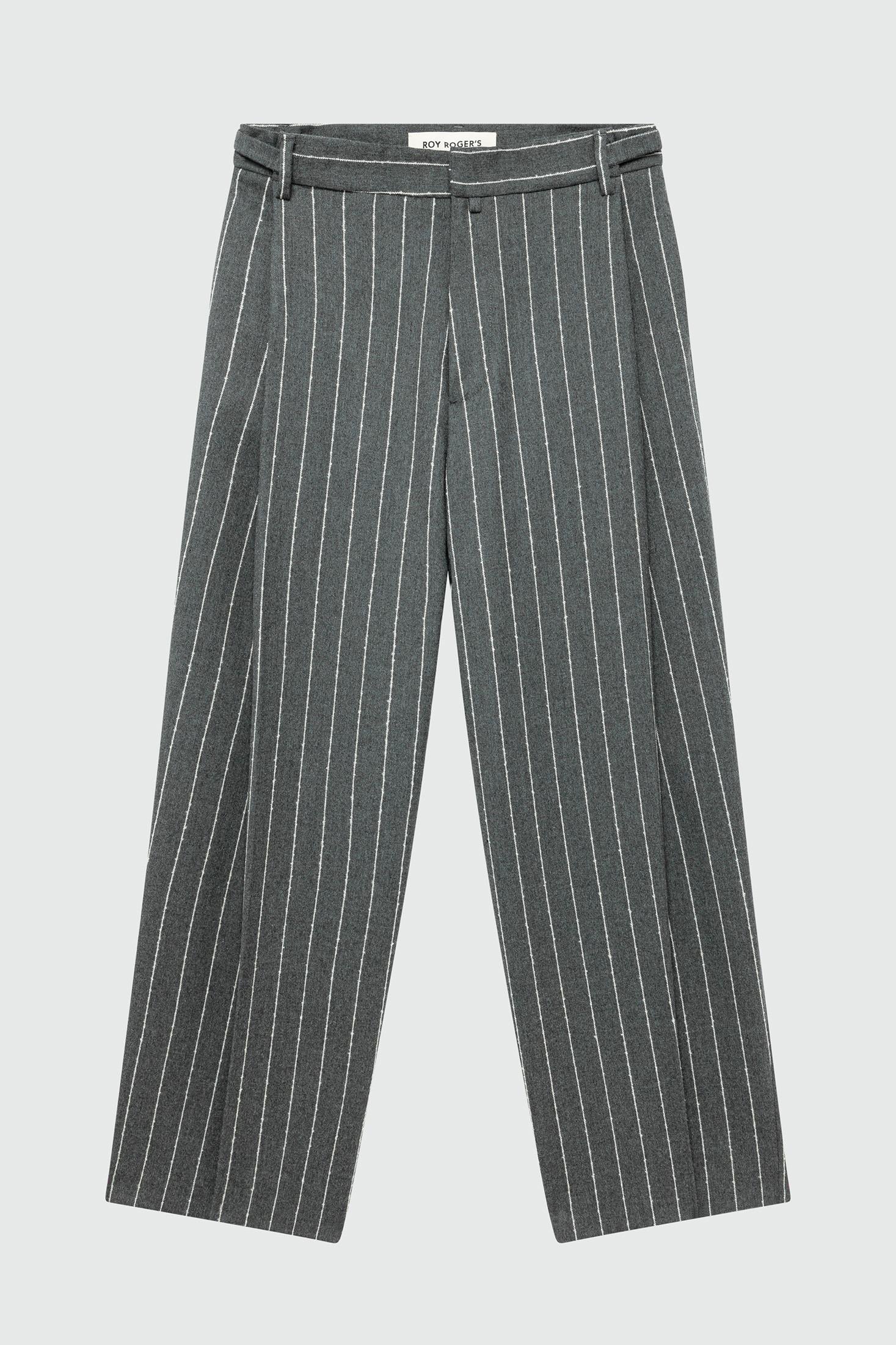 PANTALONE PLEAT GESSATO IN TWILL RND90208CN53XXXX C0094 ROY ROGER'S 