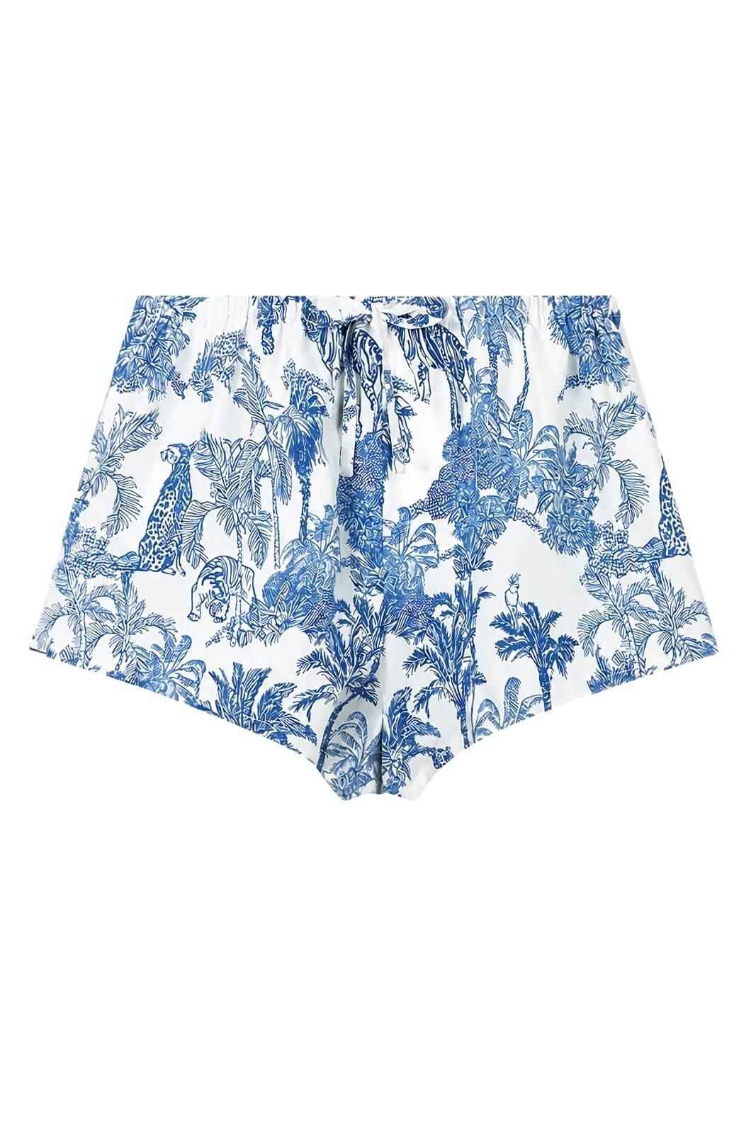 Shorts Kammy in seta con stampa toile de jouy KMM0001 08351L MC2 SAINT BARTH 