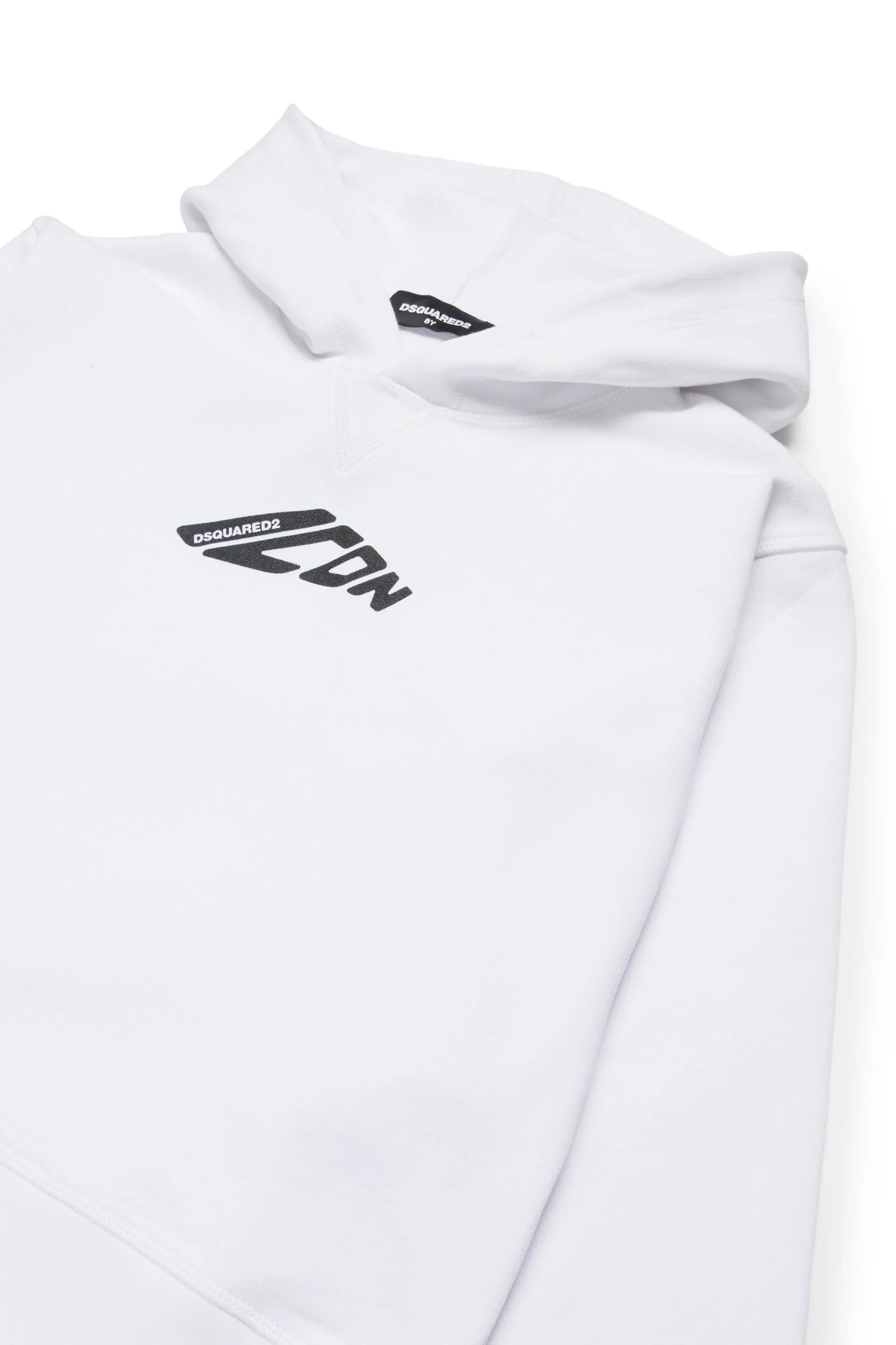 Felpa con logo Icon New Generation bianca DQ2940-D00ZF DQ100 DSQUARED KID 