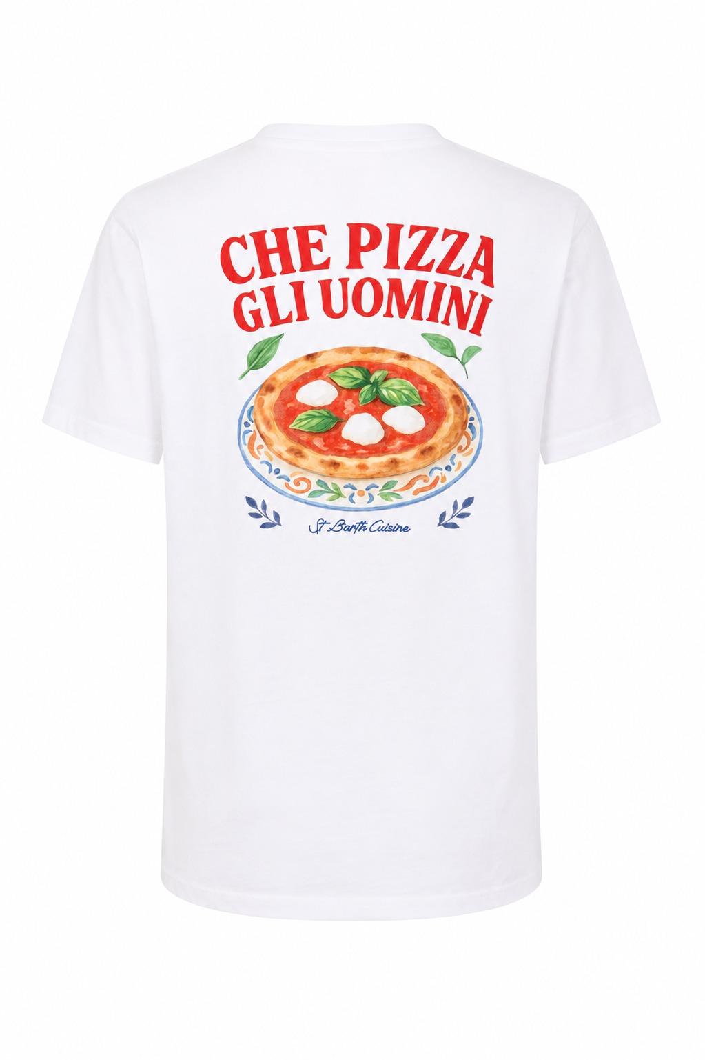 Mc2 Saint Barth<BR/>T-shirt Emilie in cotone con stampa Che Pizza Gli Uomini EMI000108775L EMI0001 08775L MC2 SAINT BARTH 