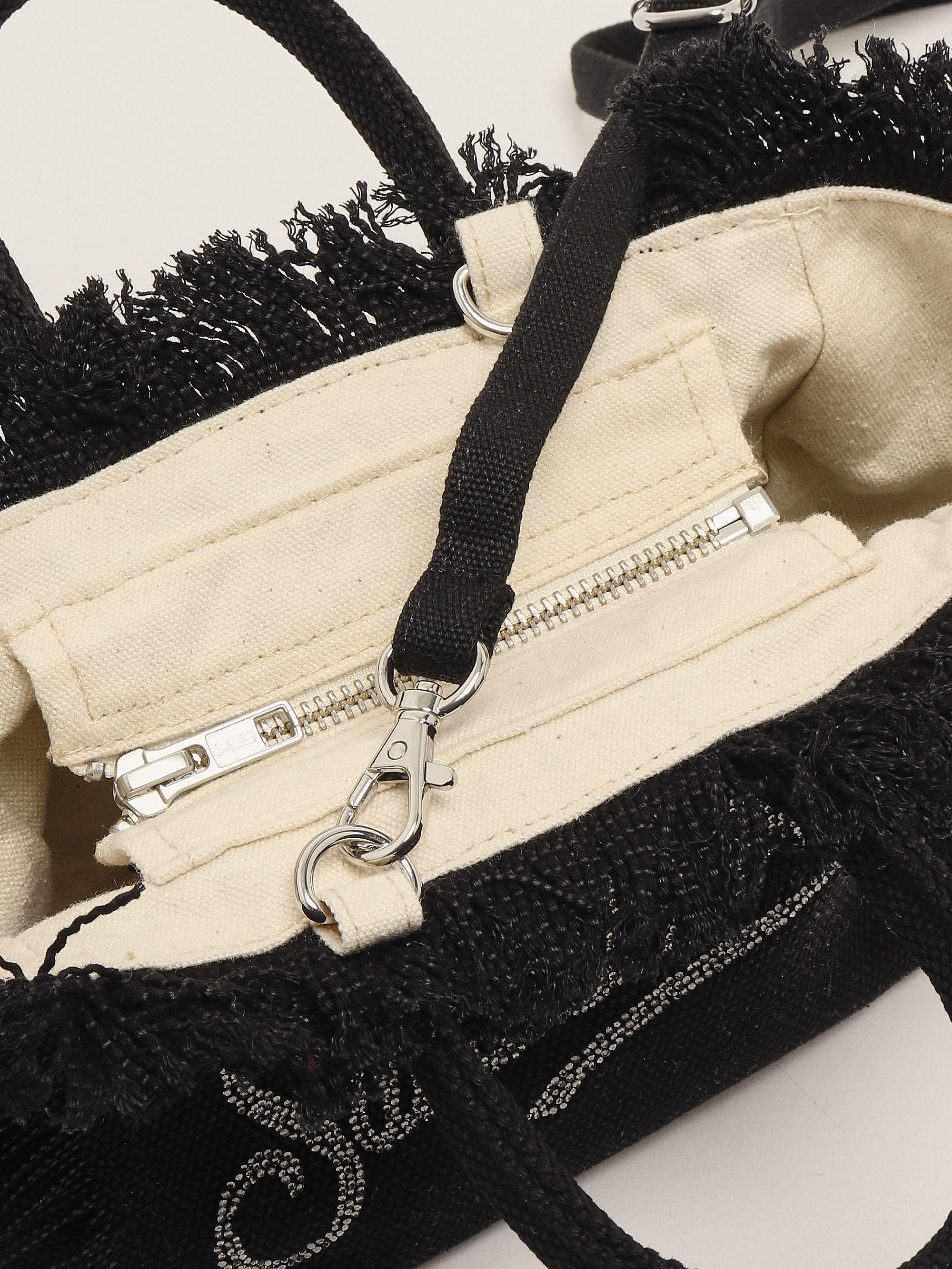 Mc2 saint barth Borsa Vanity Mini Nera con Logo Strass Argento VAMI001 02563L MC2 SAINT BARTH 