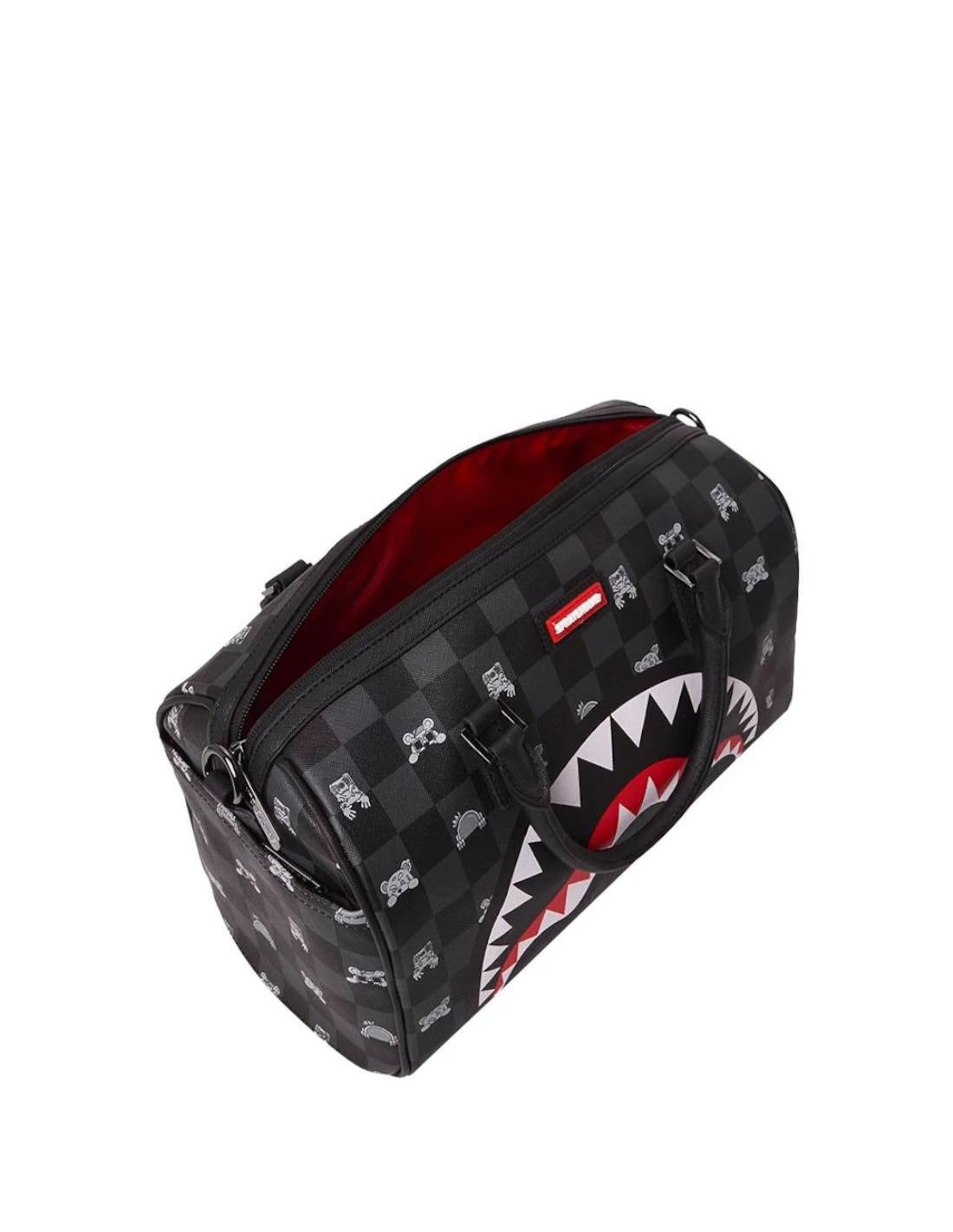 SPRAYGROUND UNISEX GRAY PEEKING CHARACTER CHECK MINI 910B8911NSZ V.UNICA SPRAYGROUND 