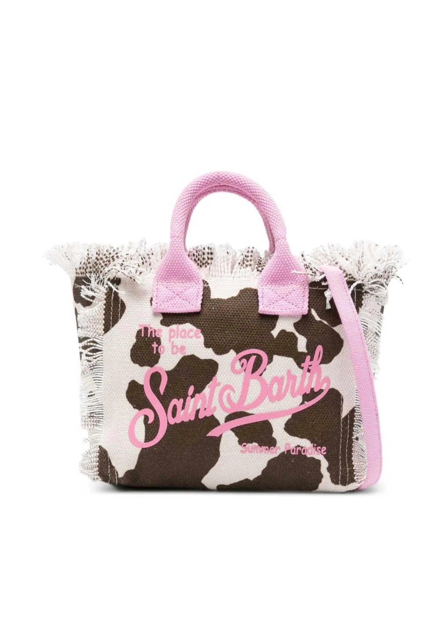 Mc2 saint barth Borsa Vanity Mini Effetto Muccato Logo Rosa VAMI001 00327L MC2 SAINT BARTH 