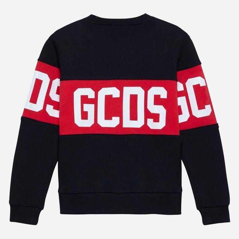 Felpa bambino GCDS kids nera in cotone Z0UKQE584F004* 999R GCDS 