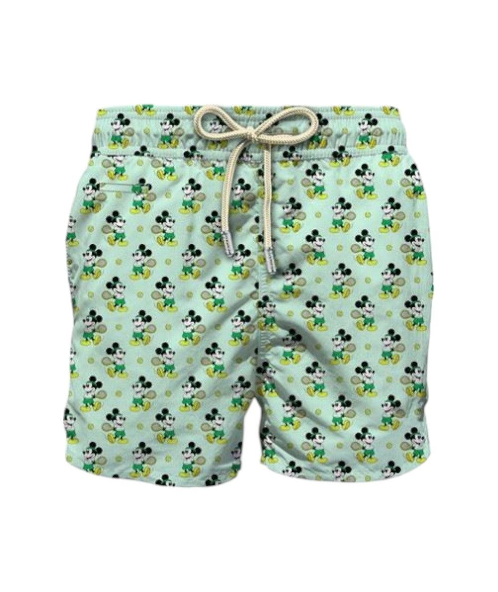 Mc2 Saint Barth Swim Short Lighting Micro Fantasy Mickey Tennis Verde LIG0003 01428H MC2 SAINT BARTH 