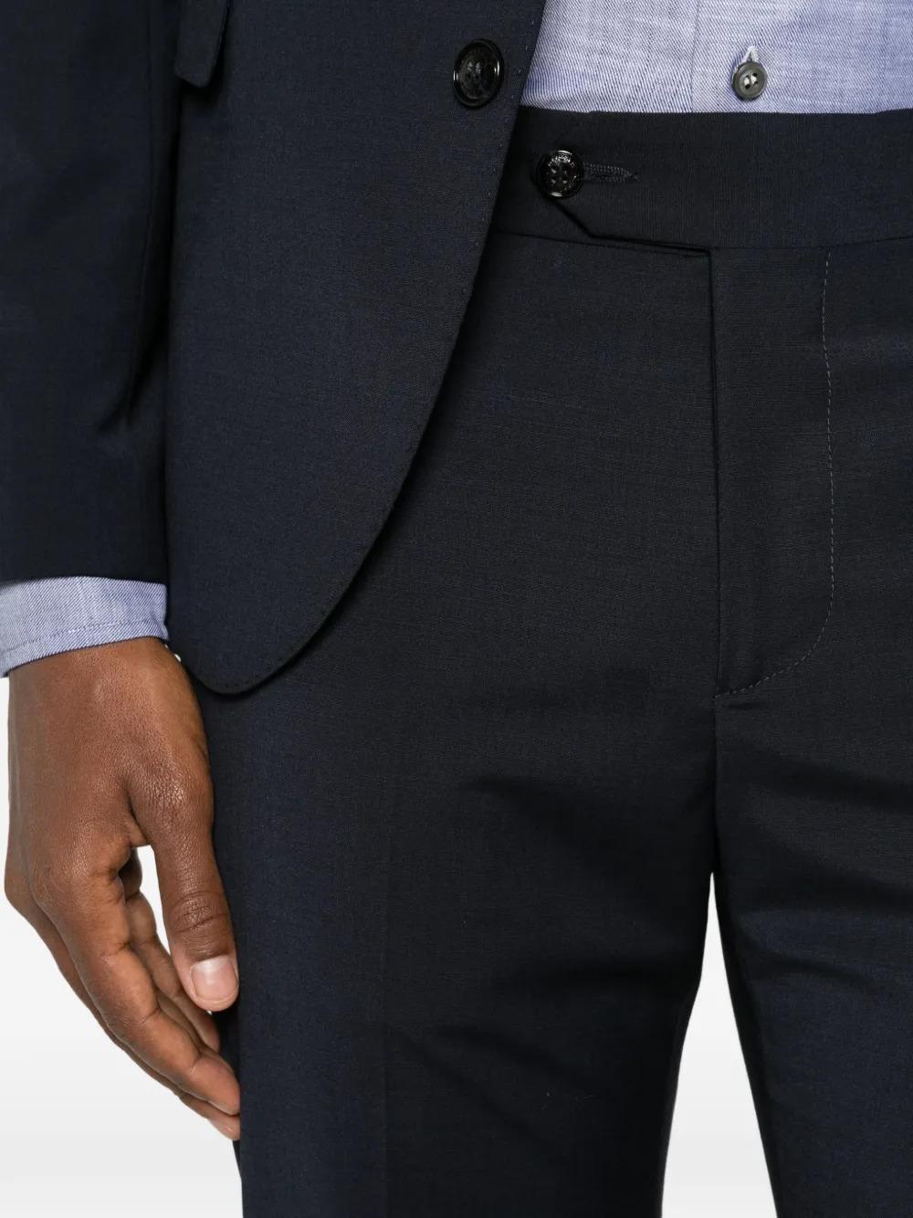 Daniele Alessandrini<BR/>Completo monopetto con revers a lancia blu navy DUAM0002-PL0072 7000 DANIELE ALESSANDRINI 