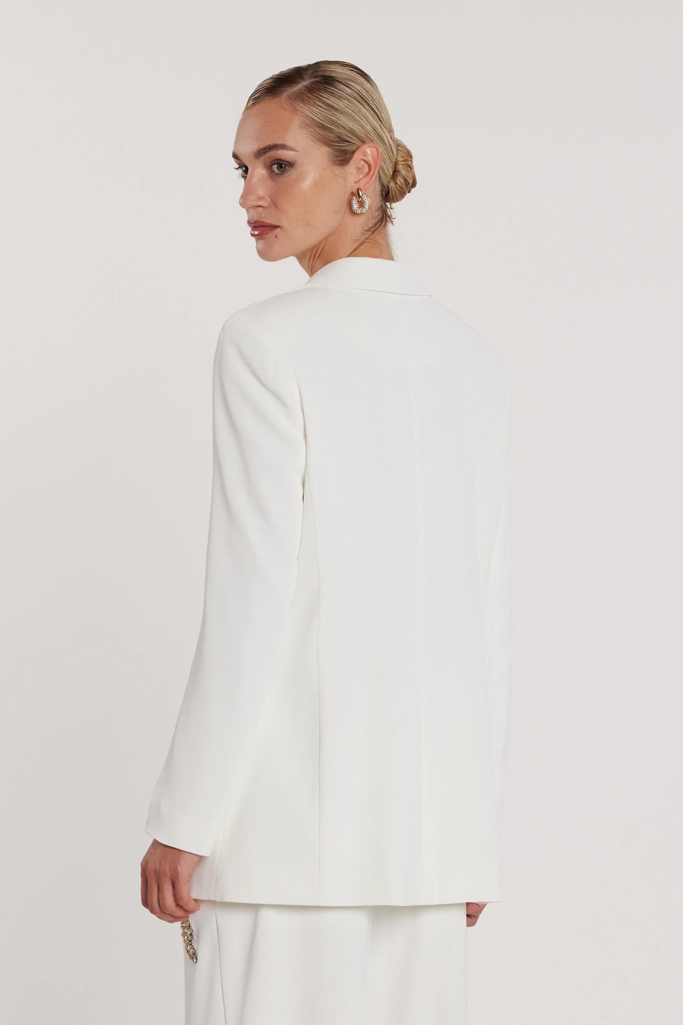 RELISH Giacca DULEDAM maniche lunghe doppia abbottonatura con applicazioni strass MILK RCP2605006004 1101 RELISH 