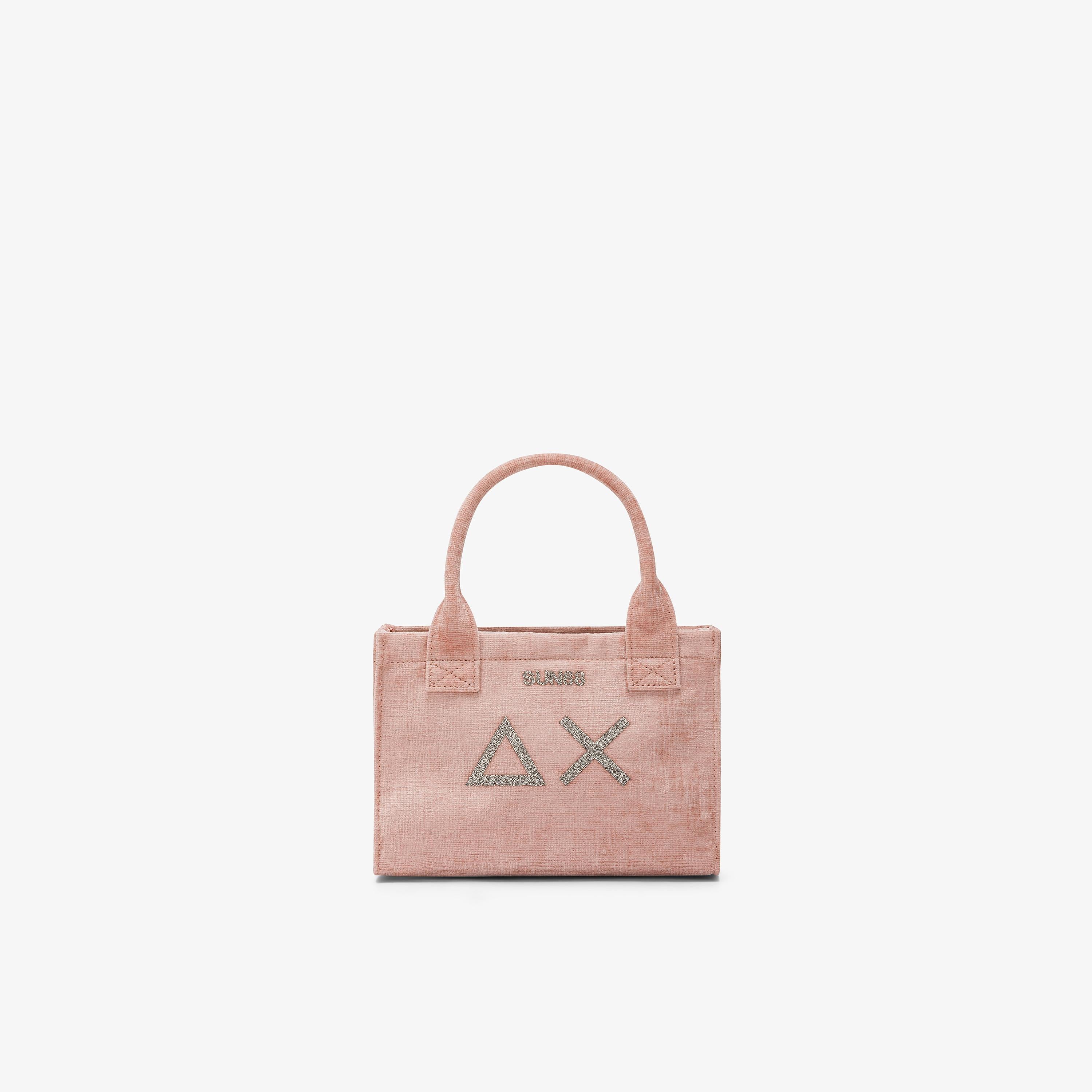 Mini shopping bag Cali in velluto rosa X45202 04 SUN 68 